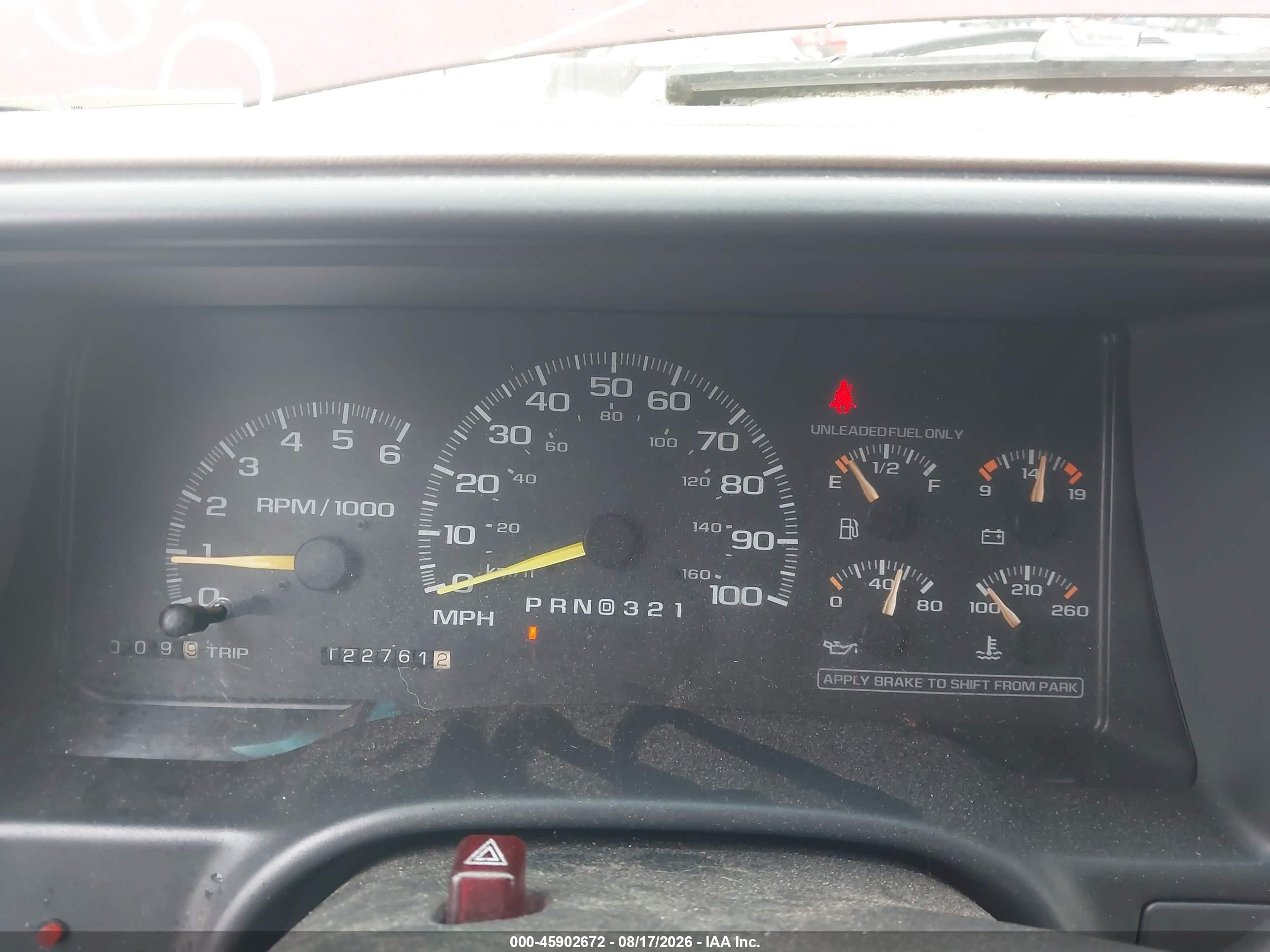1998 Chevrolet C/k 1500 Silverado Fleetside Burgundy vin: 1GCEK19R3WE114514