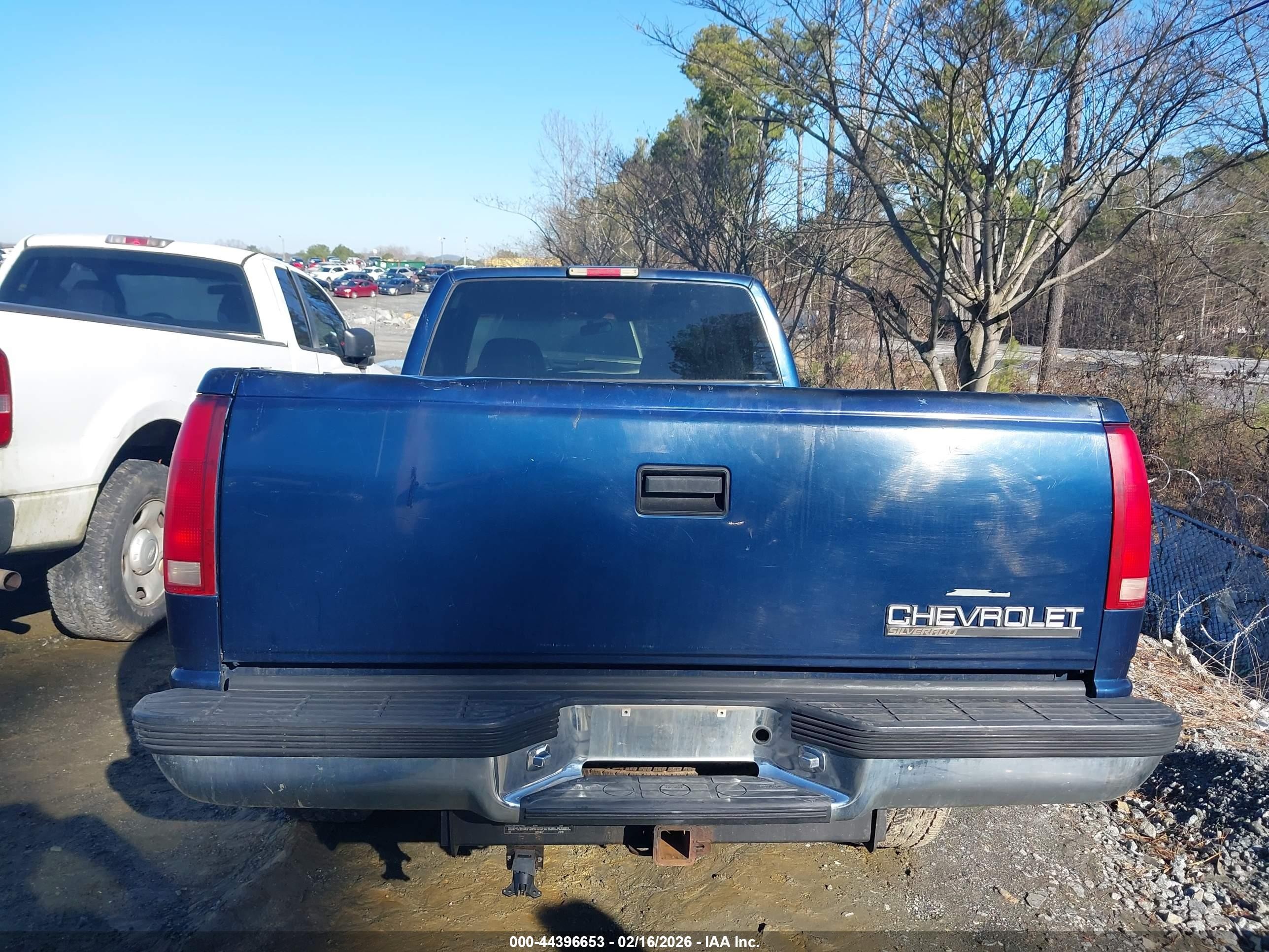 1998 Chevrolet C/k 1500 Silverado Fleetside Синий vin: 1GCEK19R3WE165270