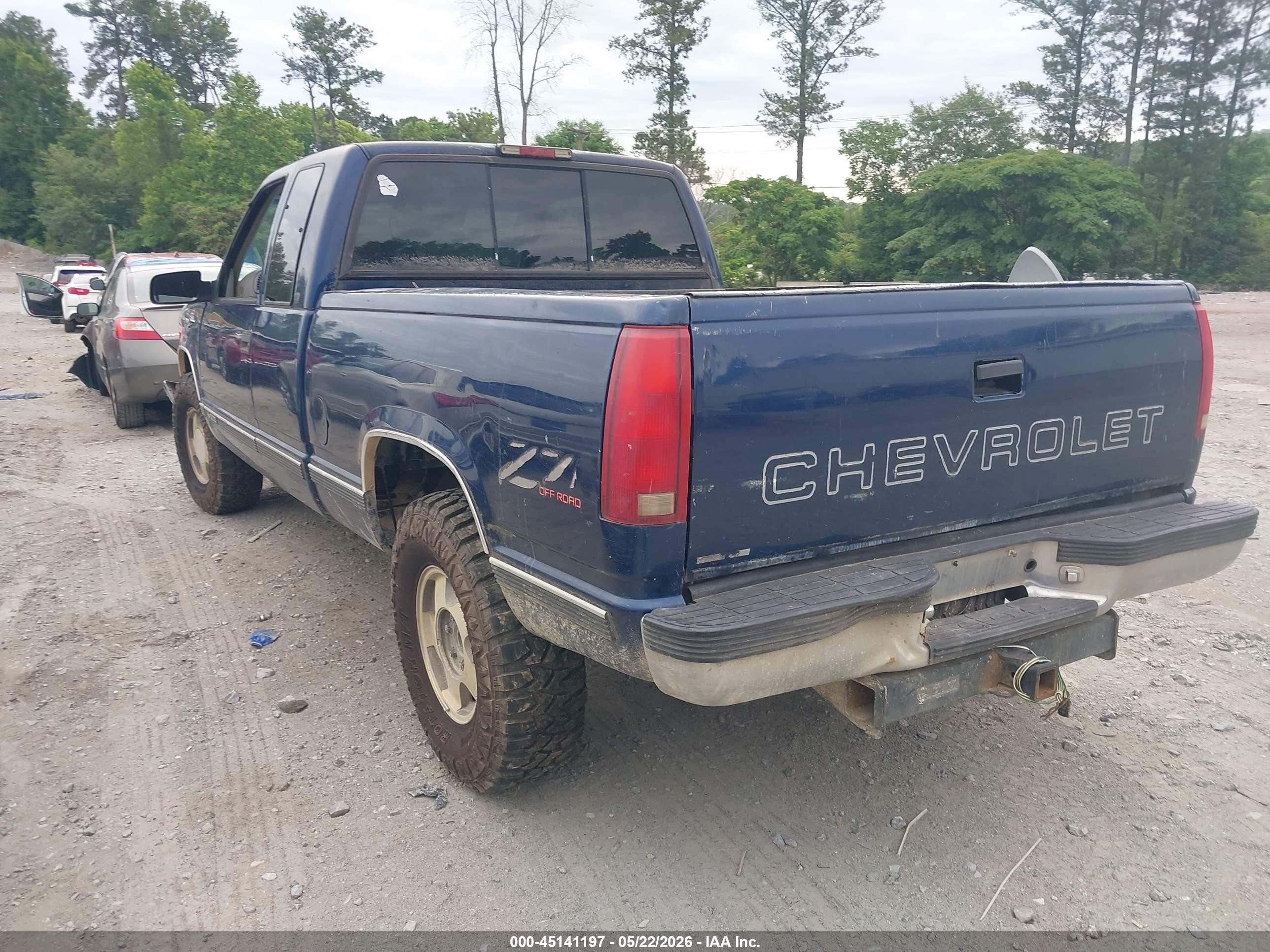 1999 Chevrolet K1500 Ls Синий vin: 1GCEK19R3XR133137