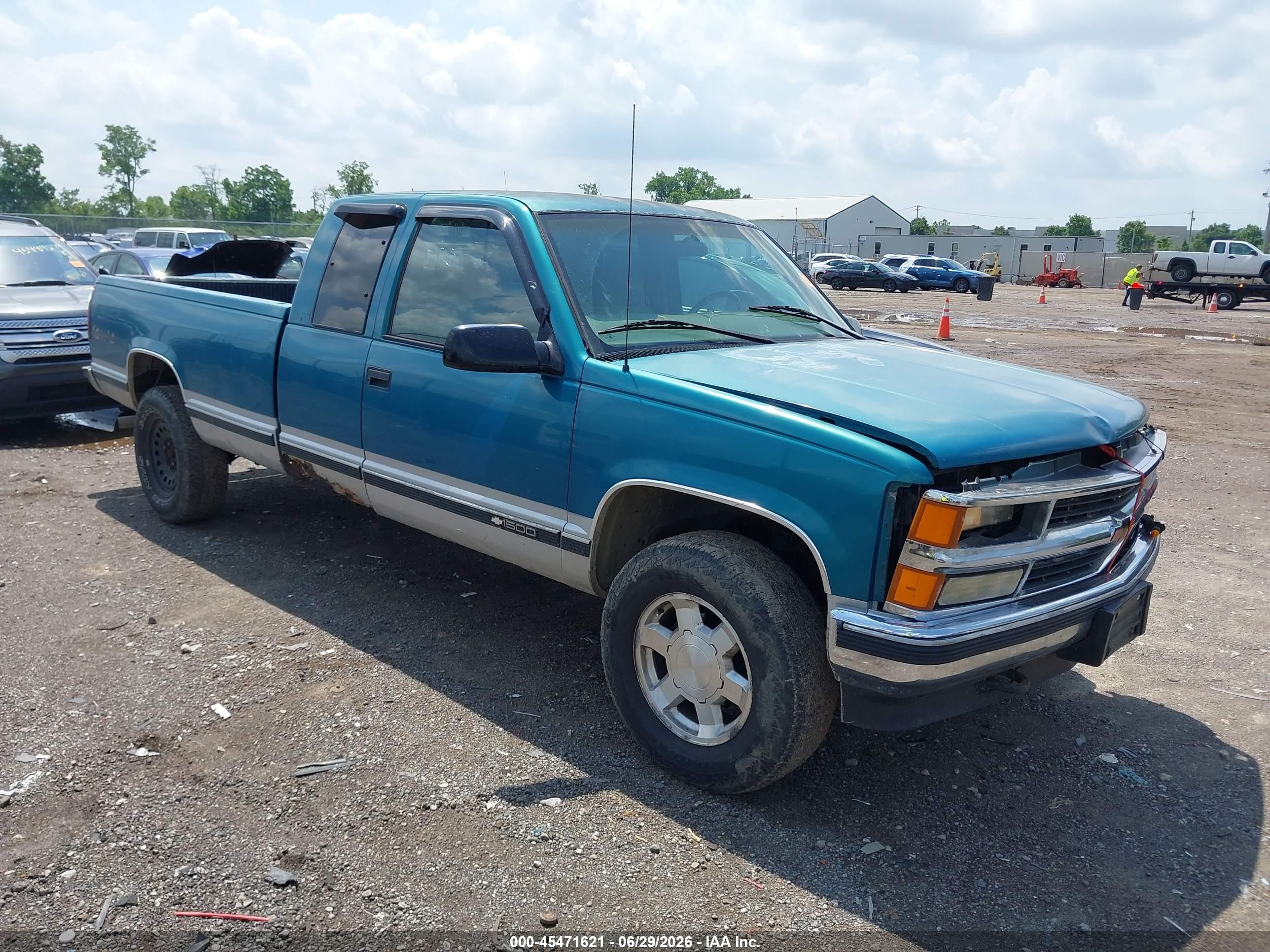 1997 Chevrolet K1500 Fleetside Blue vin: 1GCEK19R5VE187687