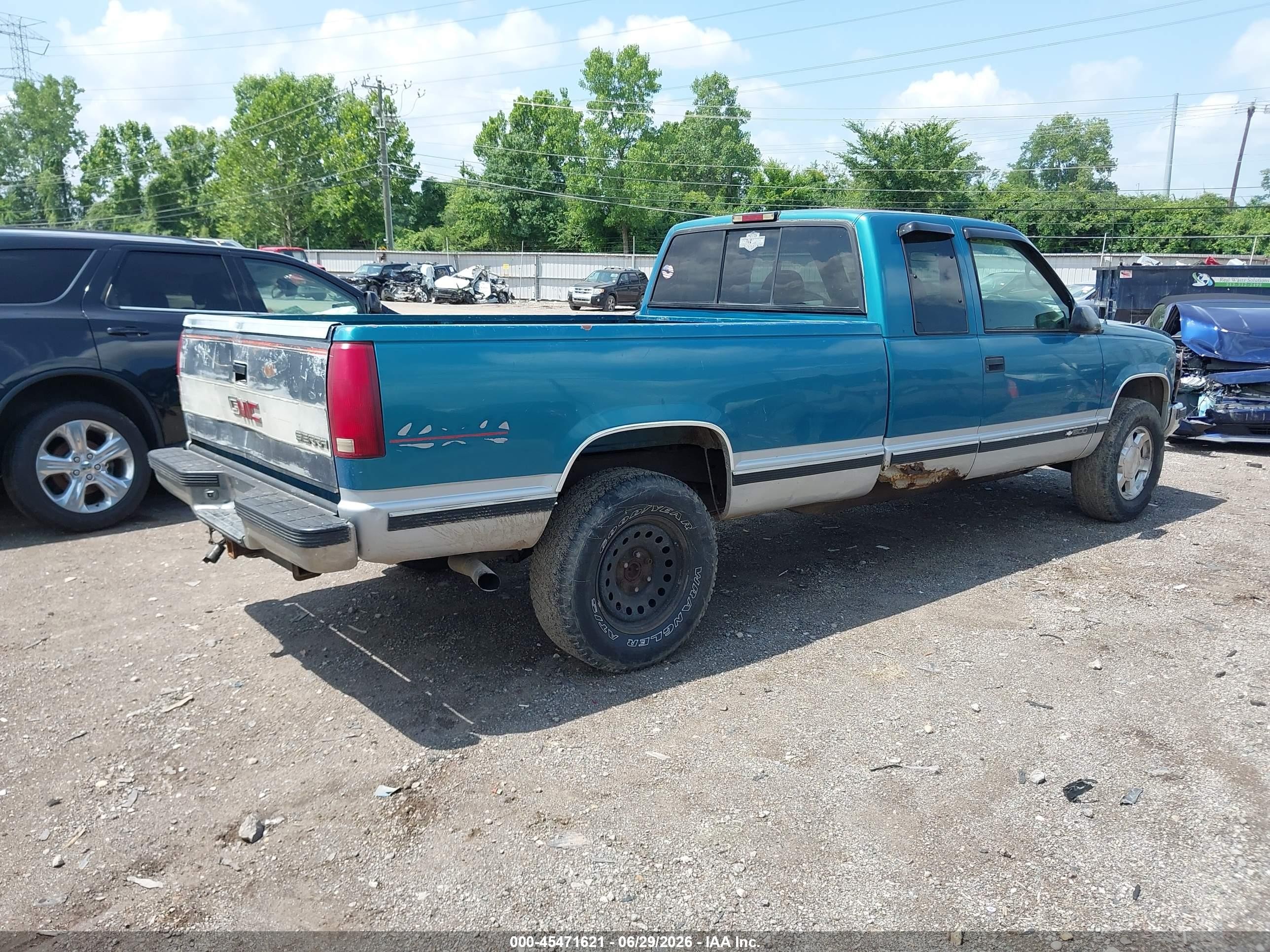 1997 Chevrolet K1500 Fleetside Blue vin: 1GCEK19R5VE187687