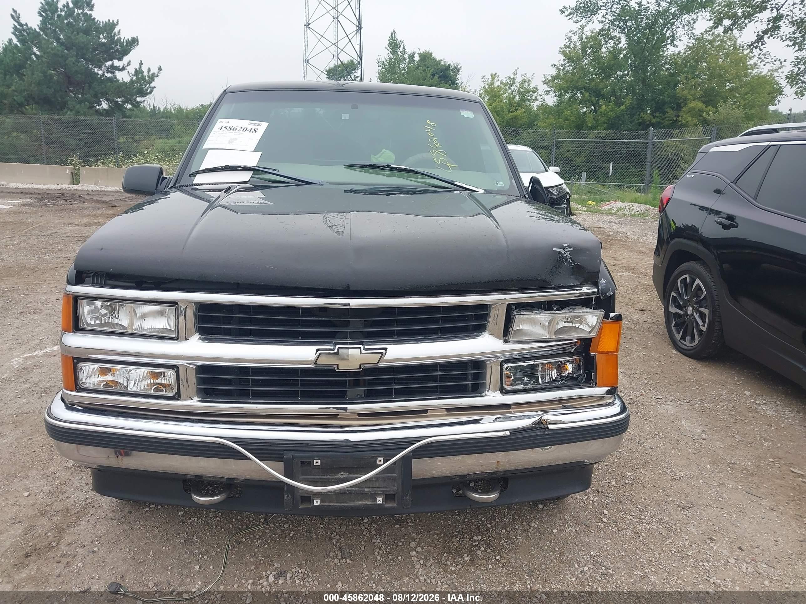1998 Chevrolet C/k 1500 Fleetside Black vin: 1GCEK19R6WE182970