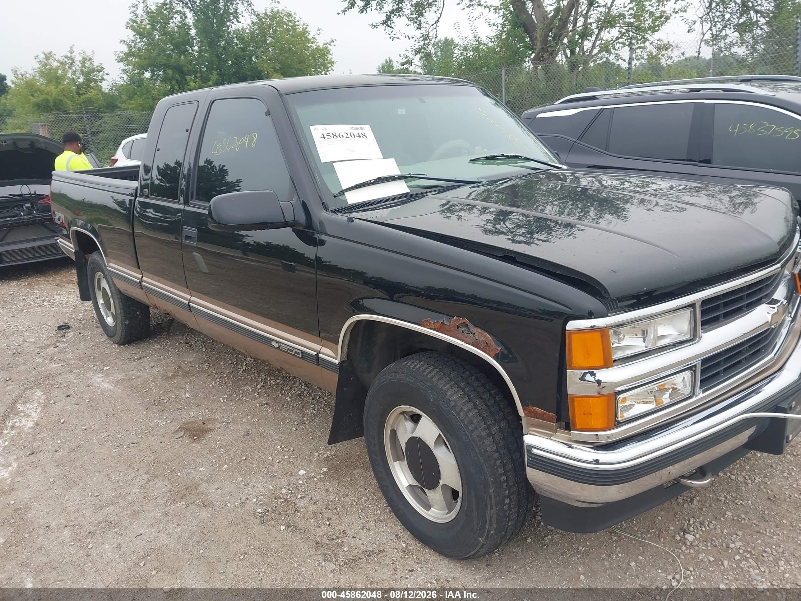 1998 Chevrolet C/k 1500 Fleetside Black vin: 1GCEK19R6WE182970