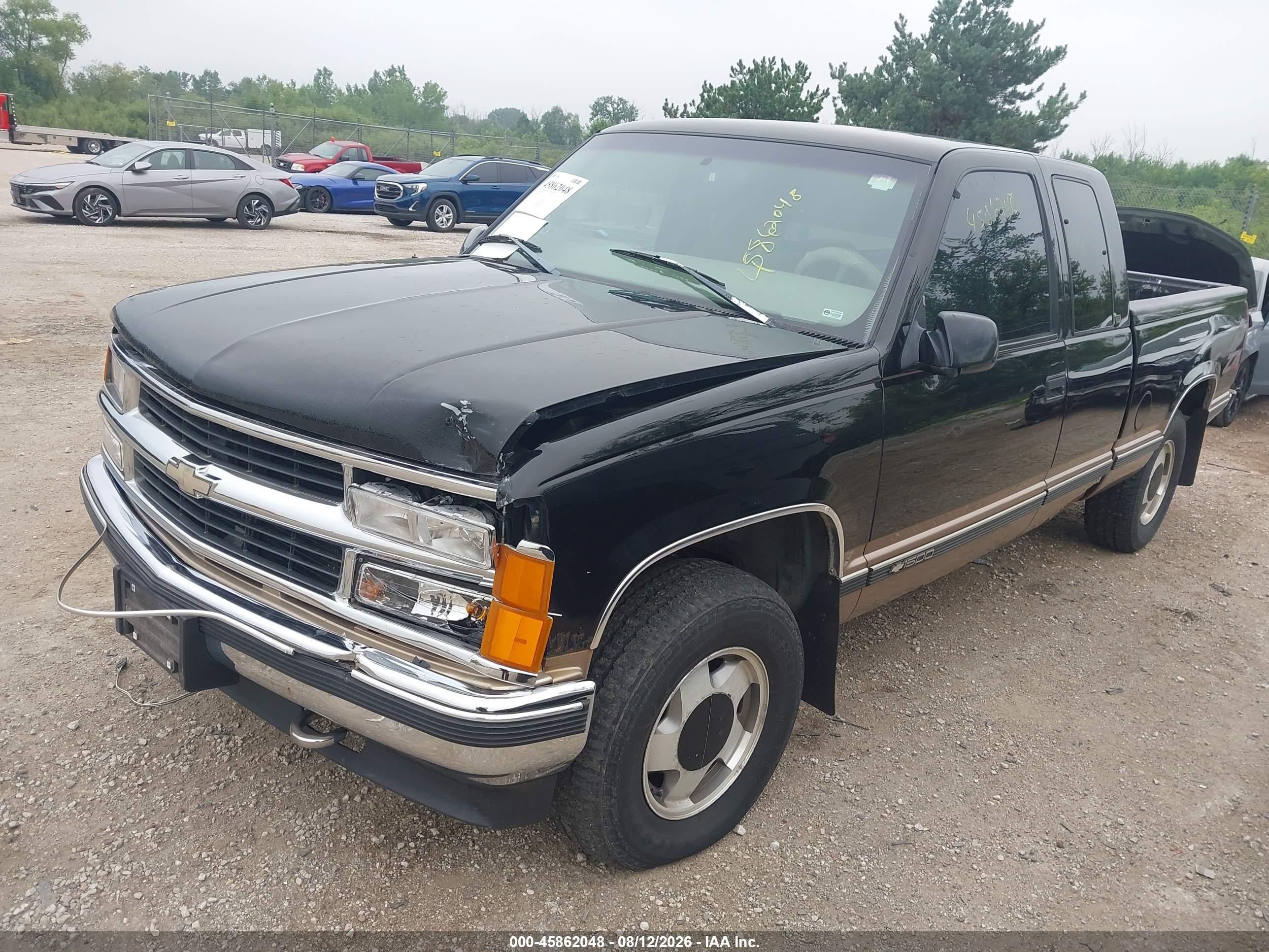 1998 Chevrolet C/k 1500 Fleetside Black vin: 1GCEK19R6WE182970