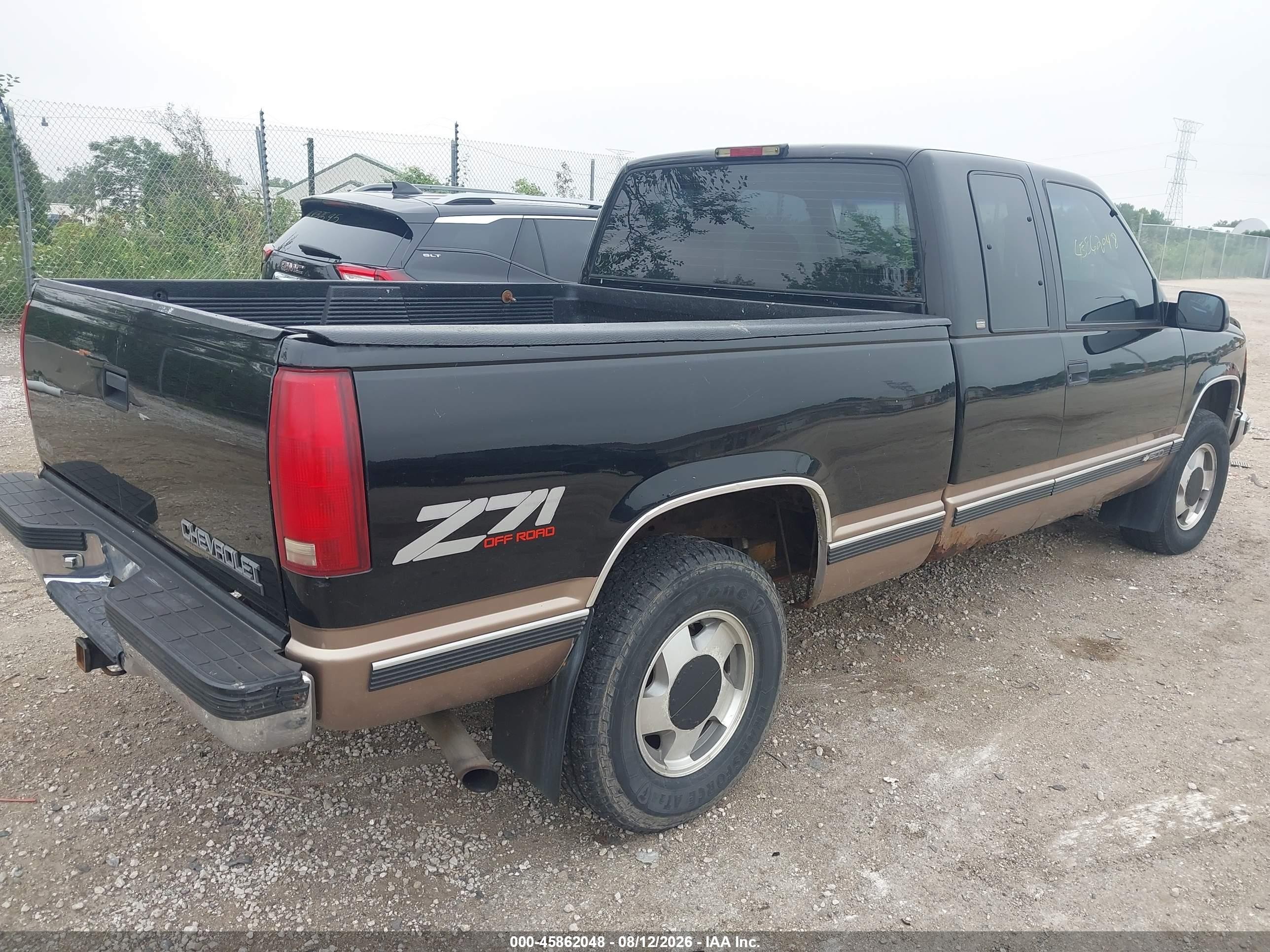 1998 Chevrolet C/k 1500 Fleetside Black vin: 1GCEK19R6WE182970