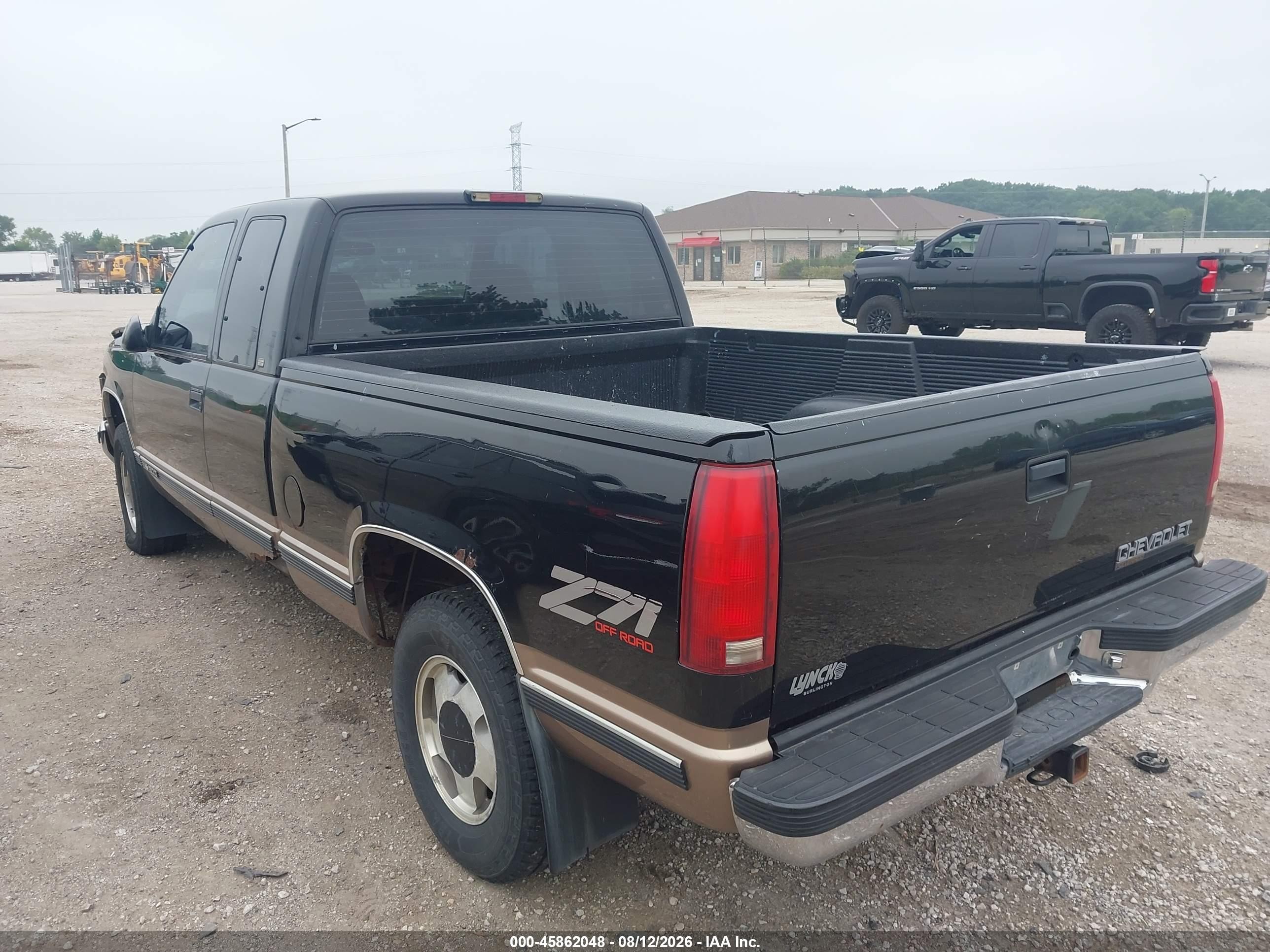 1998 Chevrolet C/k 1500 Fleetside Black vin: 1GCEK19R6WE182970