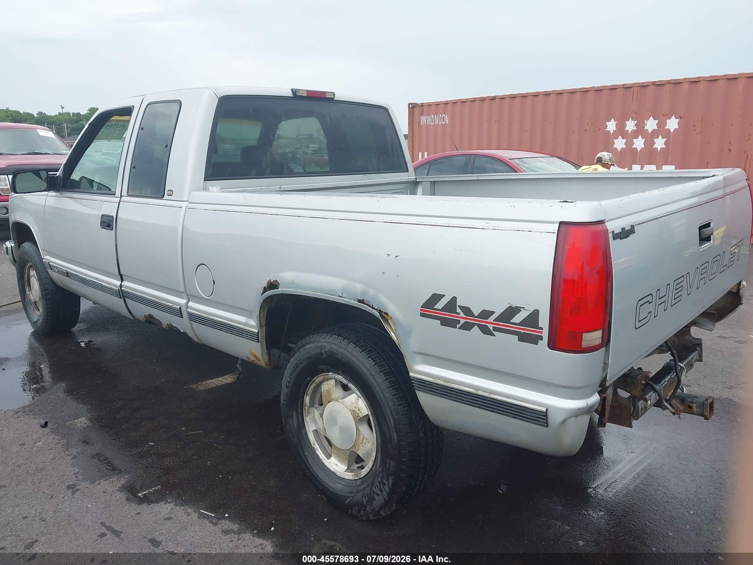 1997 Chevrolet K1500 Fleetside Silver vin: 1GCEK19R7VE239692