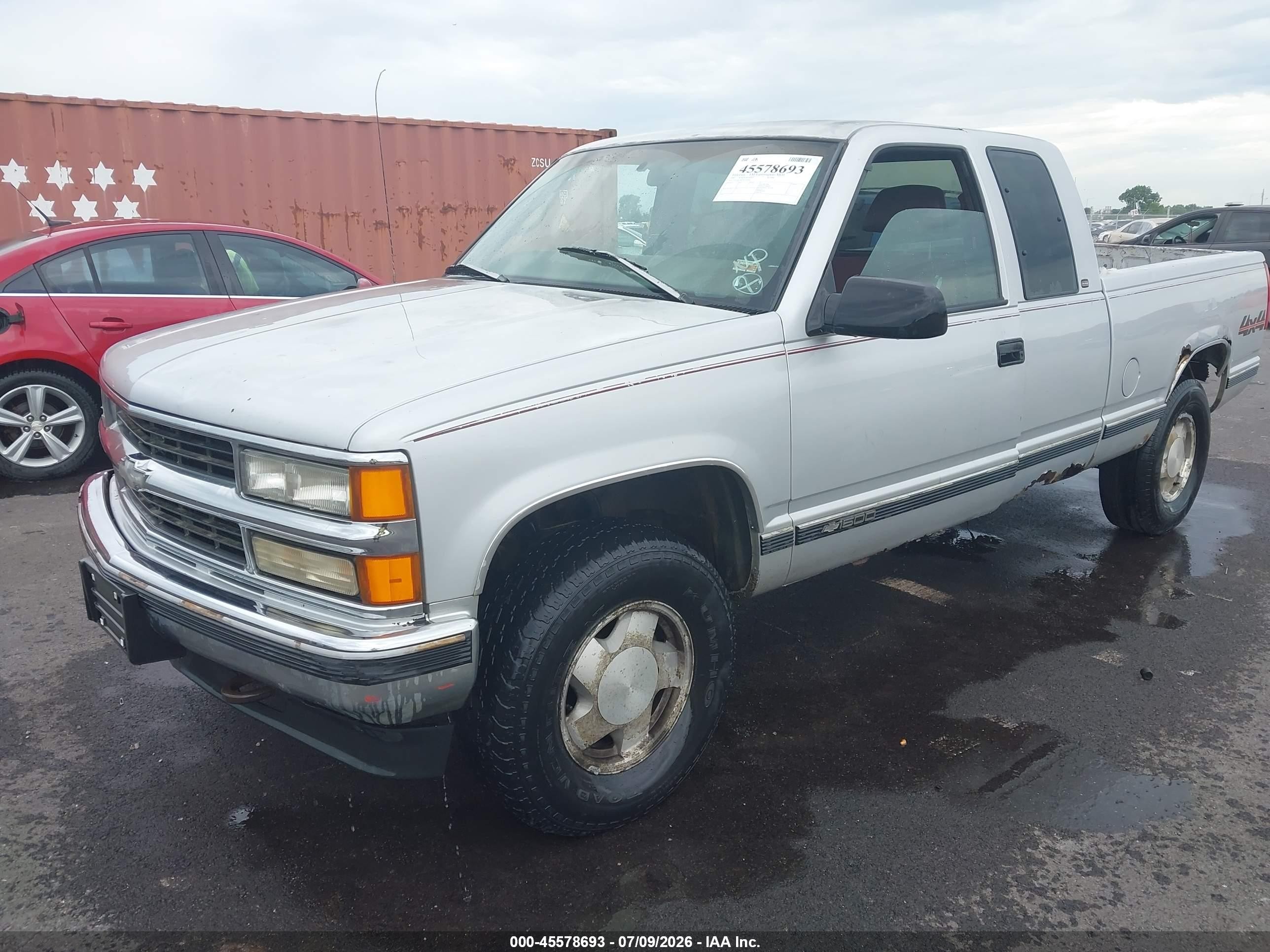 1997 Chevrolet K1500 Fleetside Silver vin: 1GCEK19R7VE239692