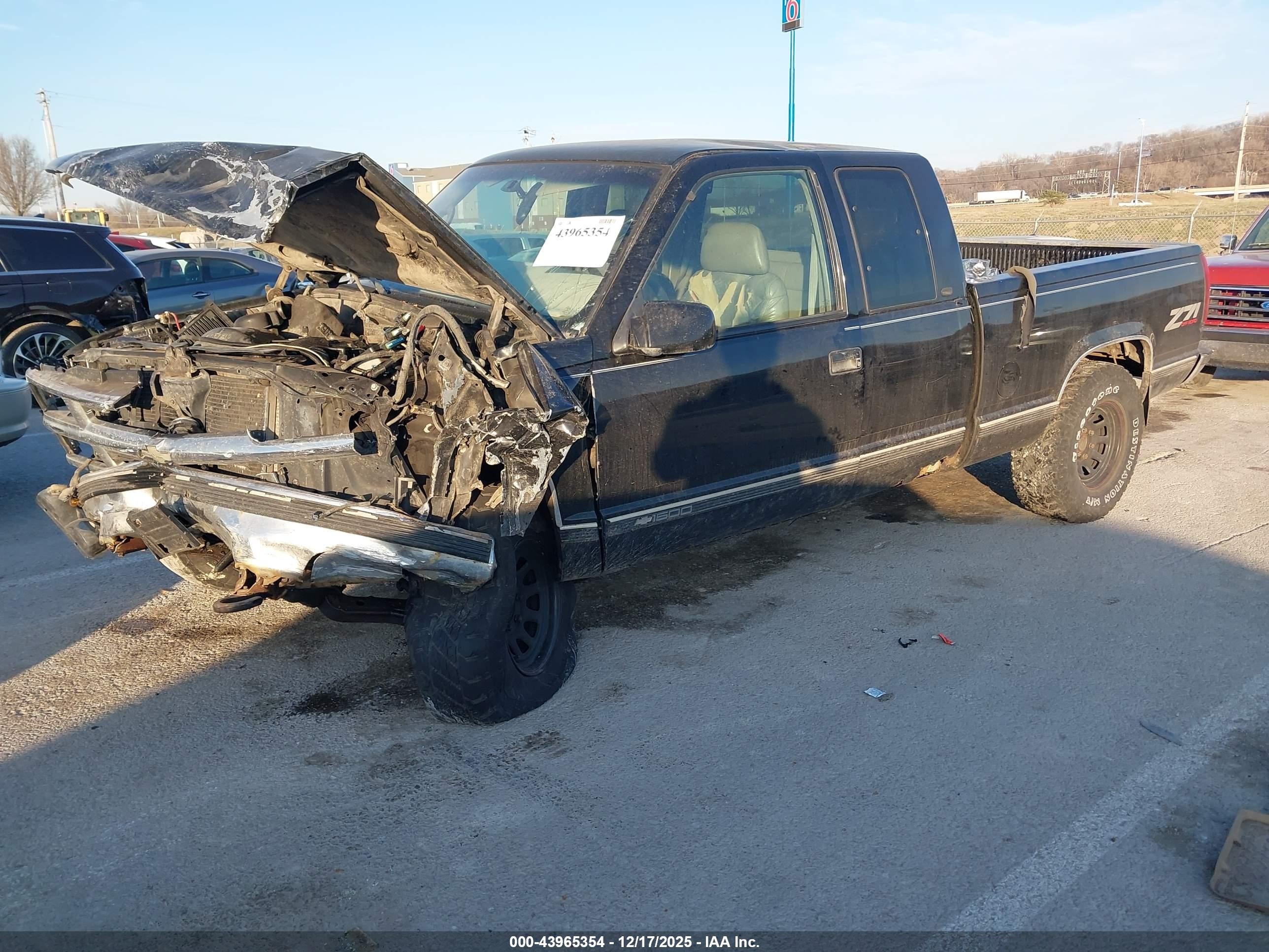 1998 Chevrolet K1500 Fleetside Black vin: 1GCEK19R7WR129378