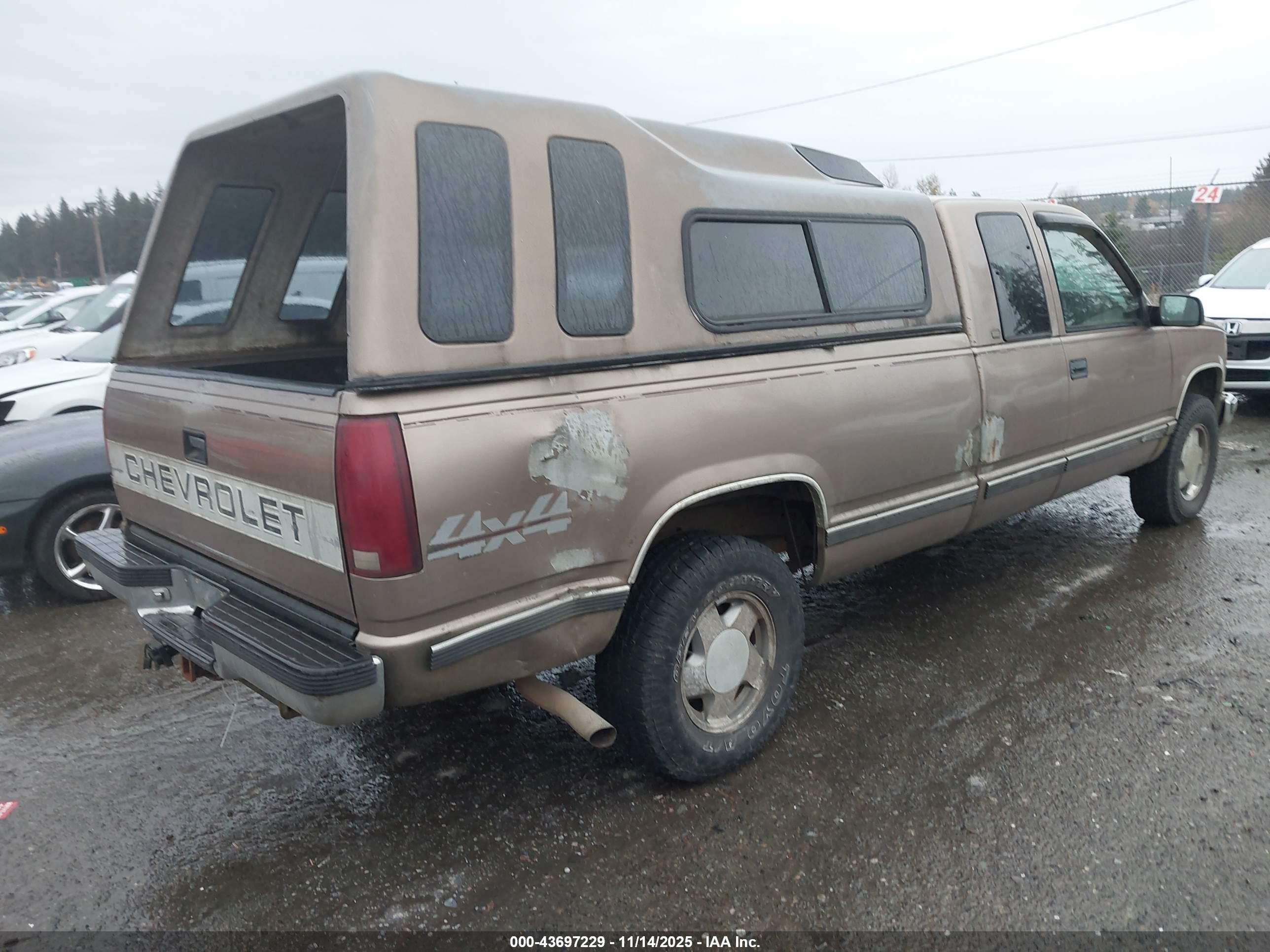 1997 Chevrolet K1500 Fleetside/sportside Tan vin: 1GCEK19R8VE268781