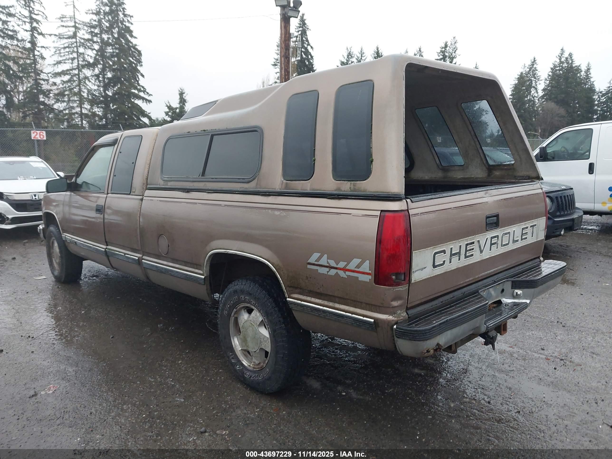 1997 Chevrolet K1500 Fleetside/sportside Tan vin: 1GCEK19R8VE268781