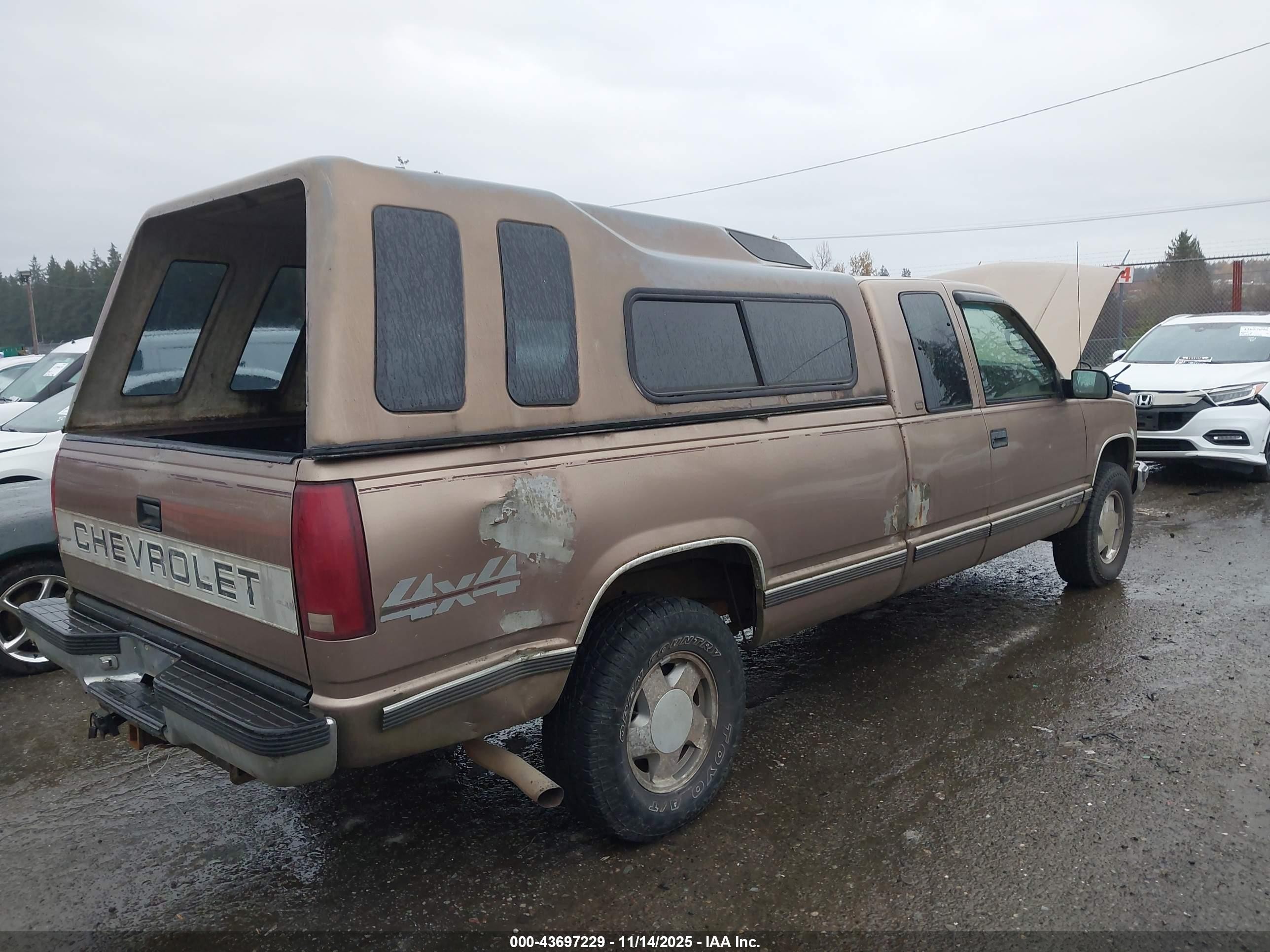 1997 Chevrolet K1500 Fleetside/sportside Tan vin: 1GCEK19R8VE268781