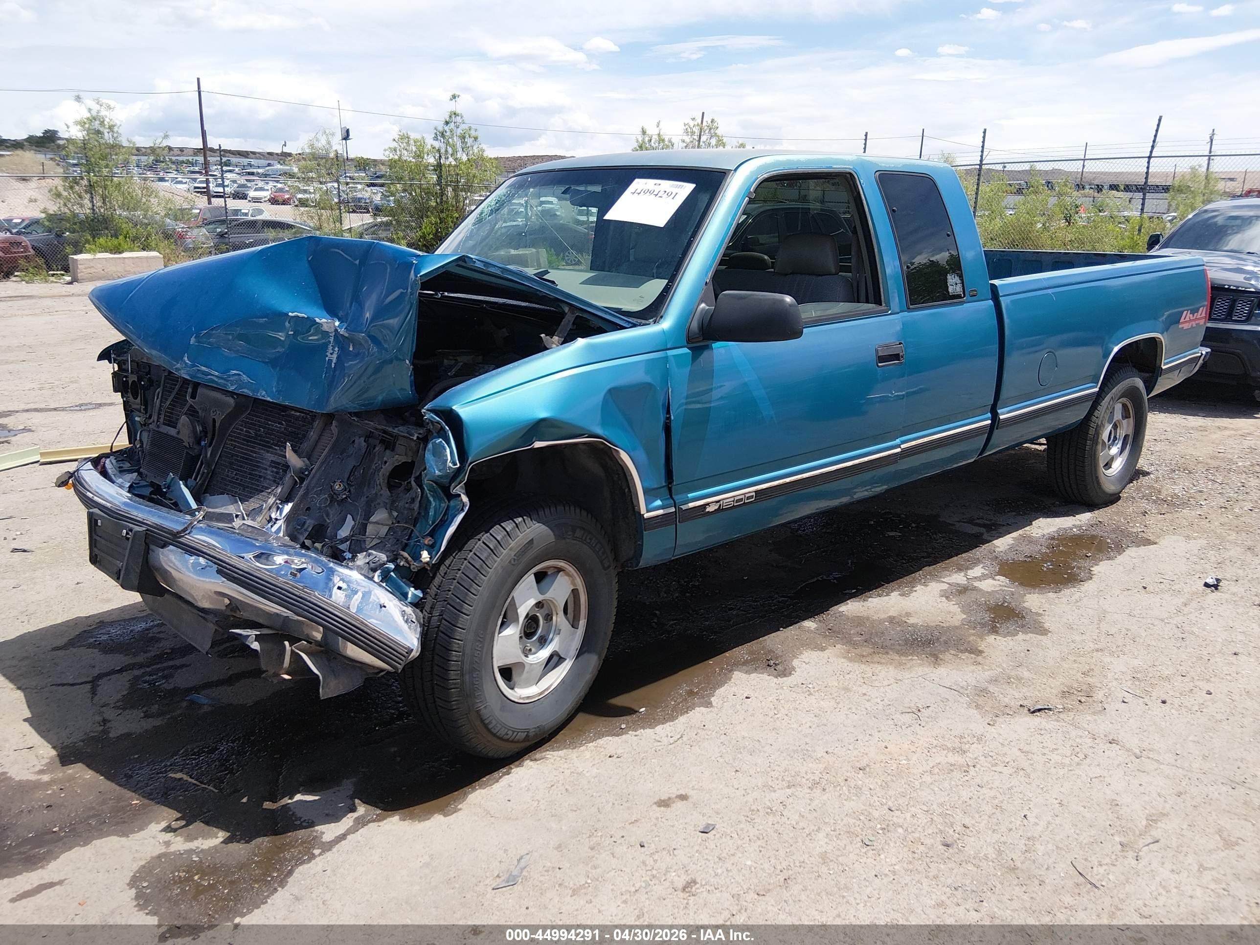 1998 Chevrolet C/k 1500 Silverado Fleetside Green vin: 1GCEK19RXWE233015