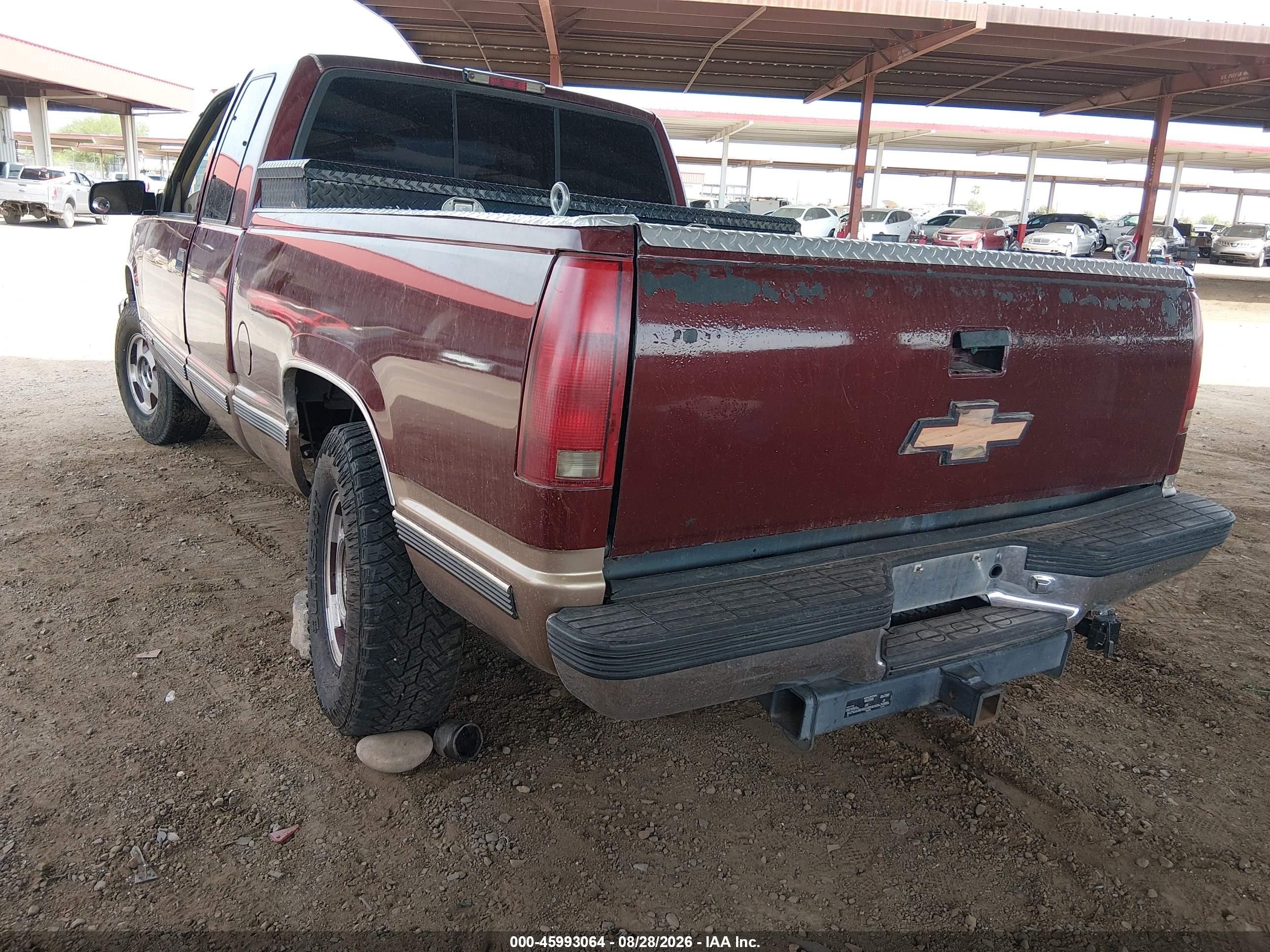1998 Chevrolet C/k 1500 Fleetside Red vin: 1GCEK19S4WE143829
