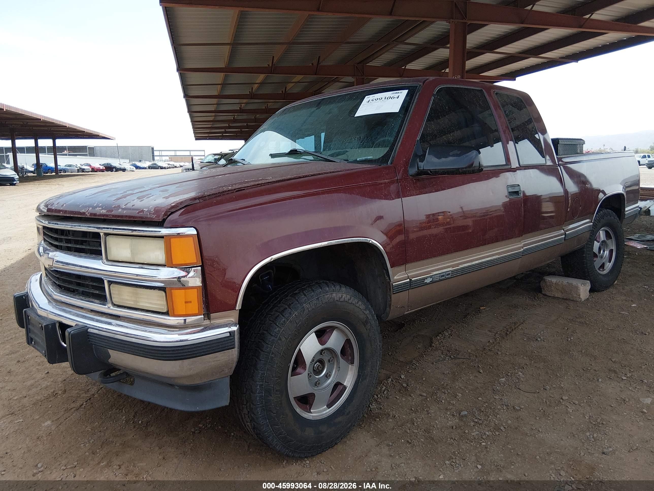1998 Chevrolet C/k 1500 Fleetside Red vin: 1GCEK19S4WE143829