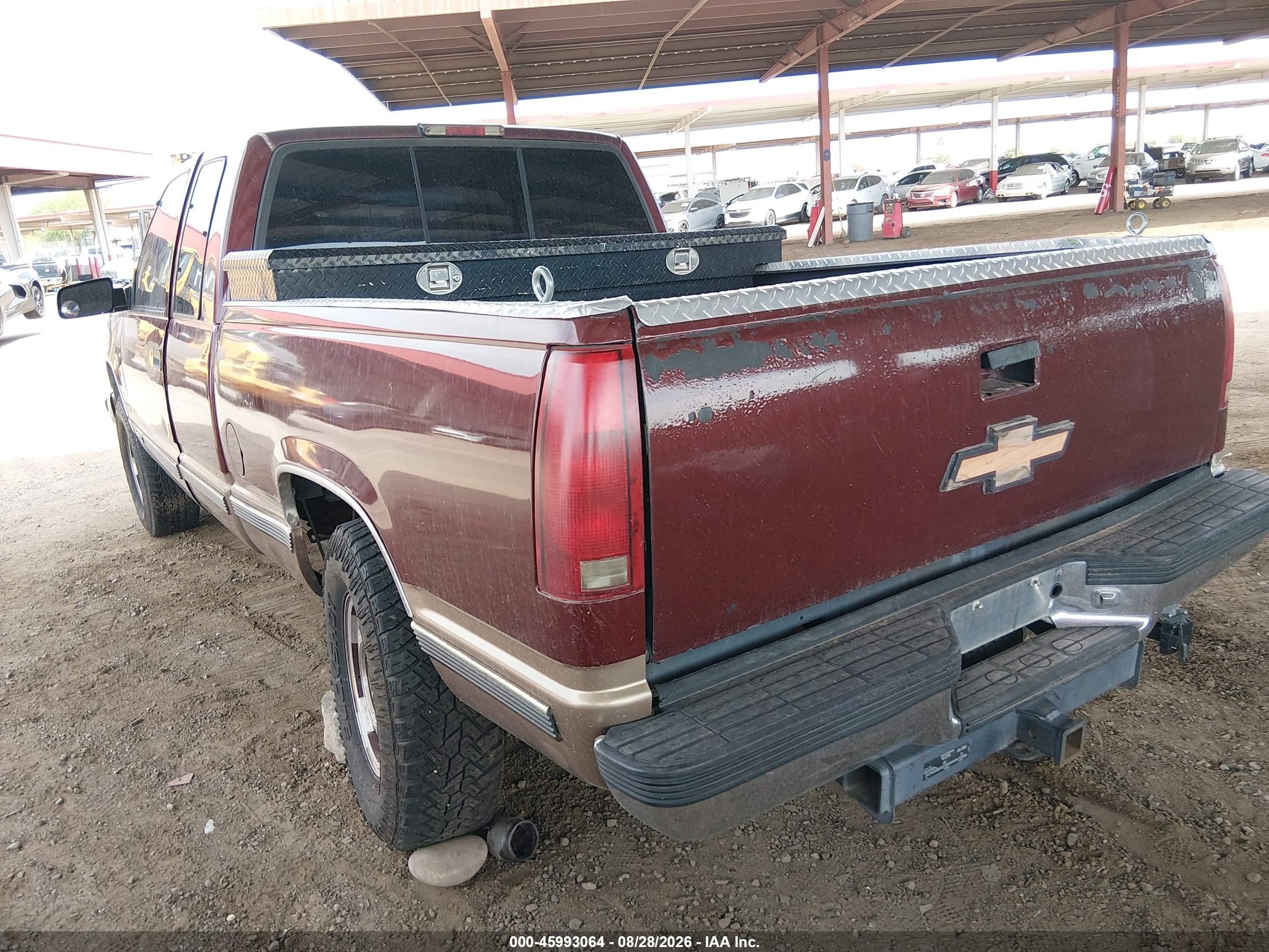 1998 Chevrolet C/k 1500 Fleetside Red vin: 1GCEK19S4WE143829