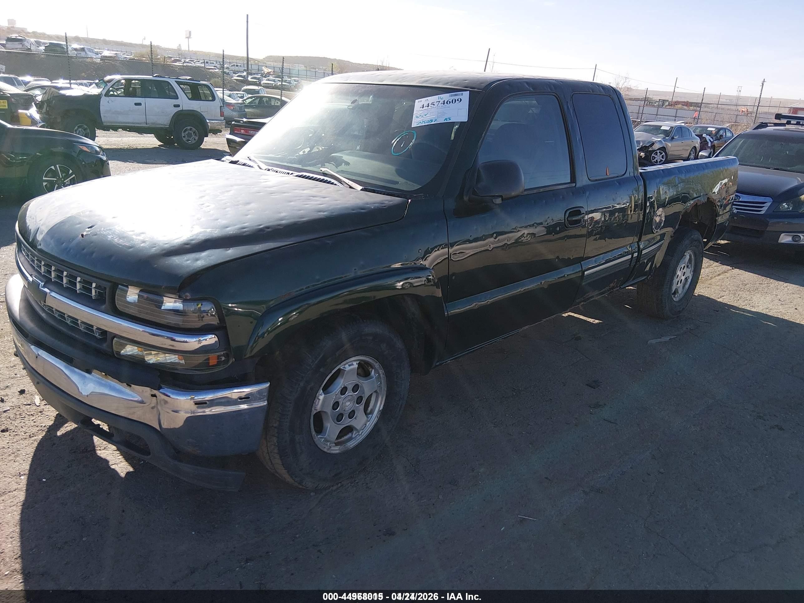 2002 Chevrolet Silverado 1500 Ls Green vin: 1GCEK19T02E180640