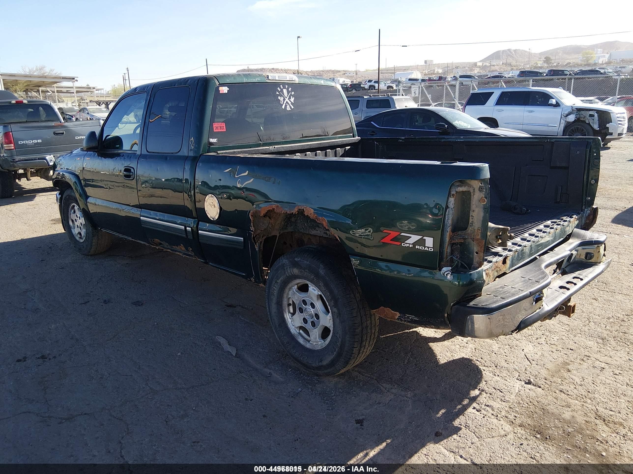 2002 Chevrolet Silverado 1500 Ls Green vin: 1GCEK19T02E180640