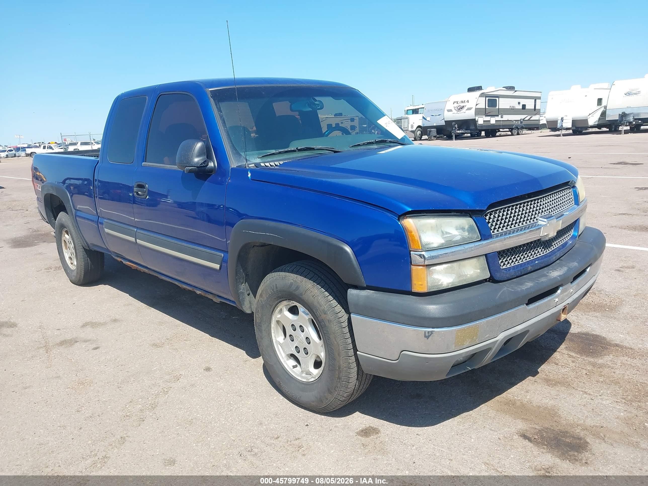 2003 Chevrolet Silverado 1500 Ls Blue vin: 1GCEK19T03E301314
