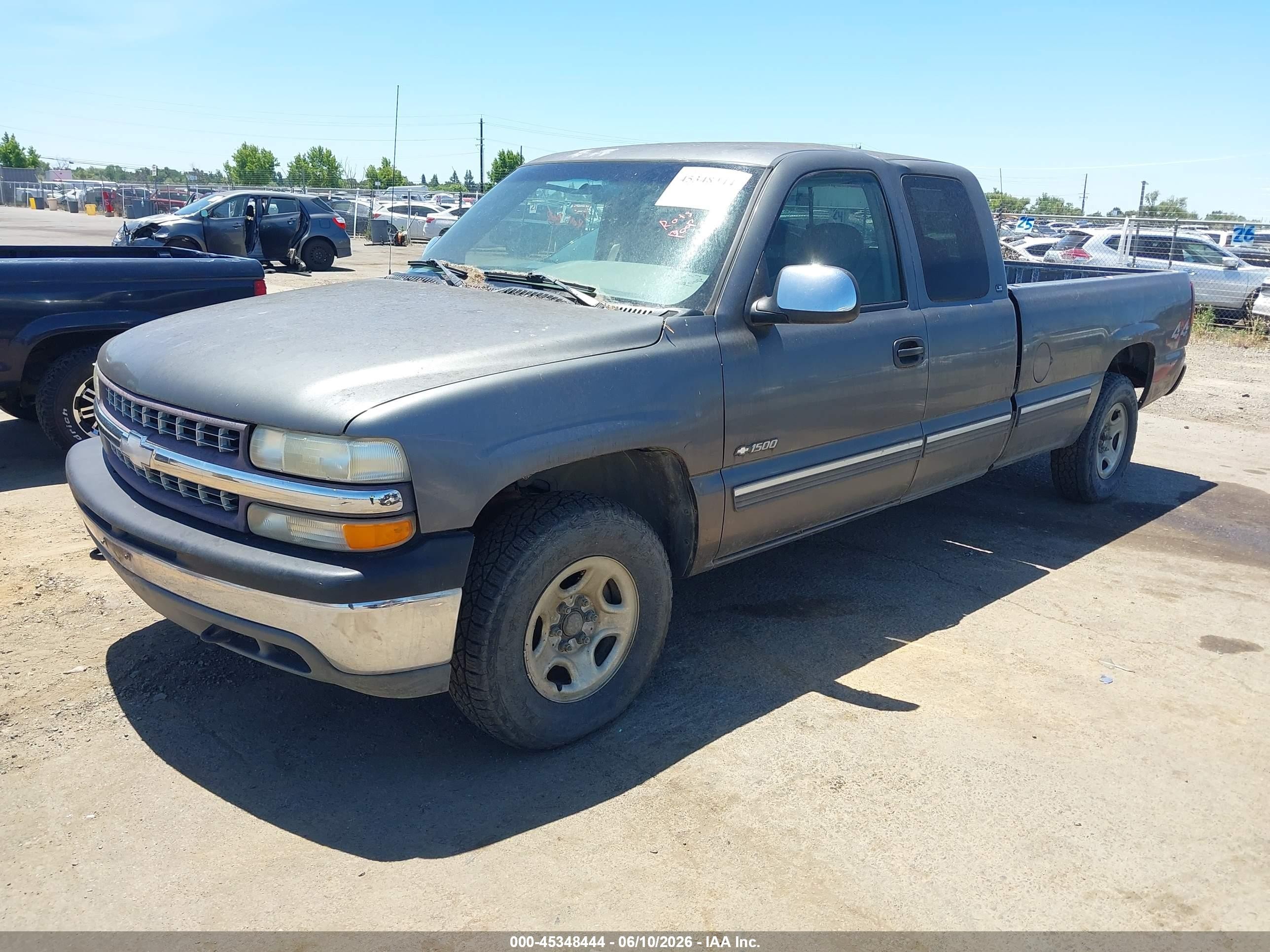 1999 Chevrolet Silverado 1500 Ls Gray vin: 1GCEK19T0XE187613