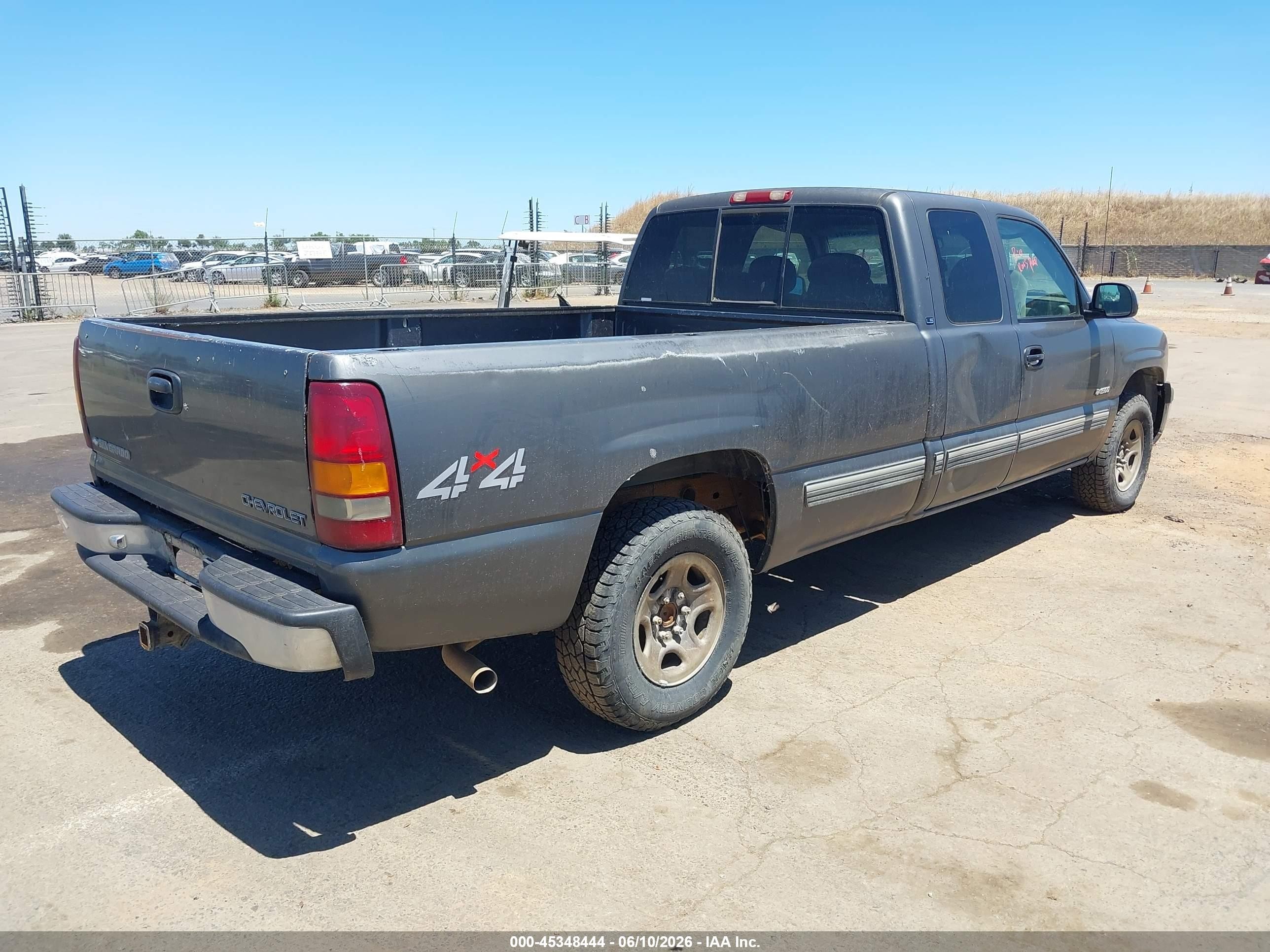 1999 Chevrolet Silverado 1500 Ls Gray vin: 1GCEK19T0XE187613