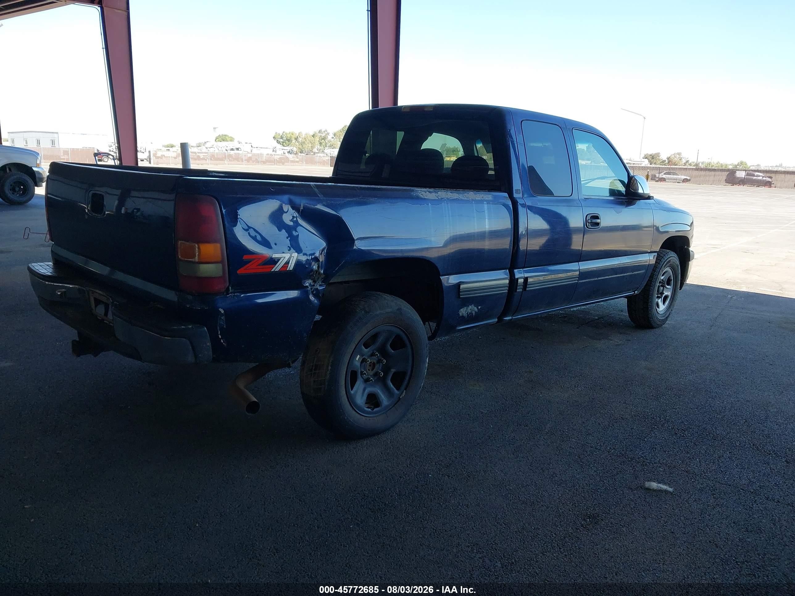 2000 Chevrolet Silverado 1500 Ls Blue vin: 1GCEK19T0YE306326