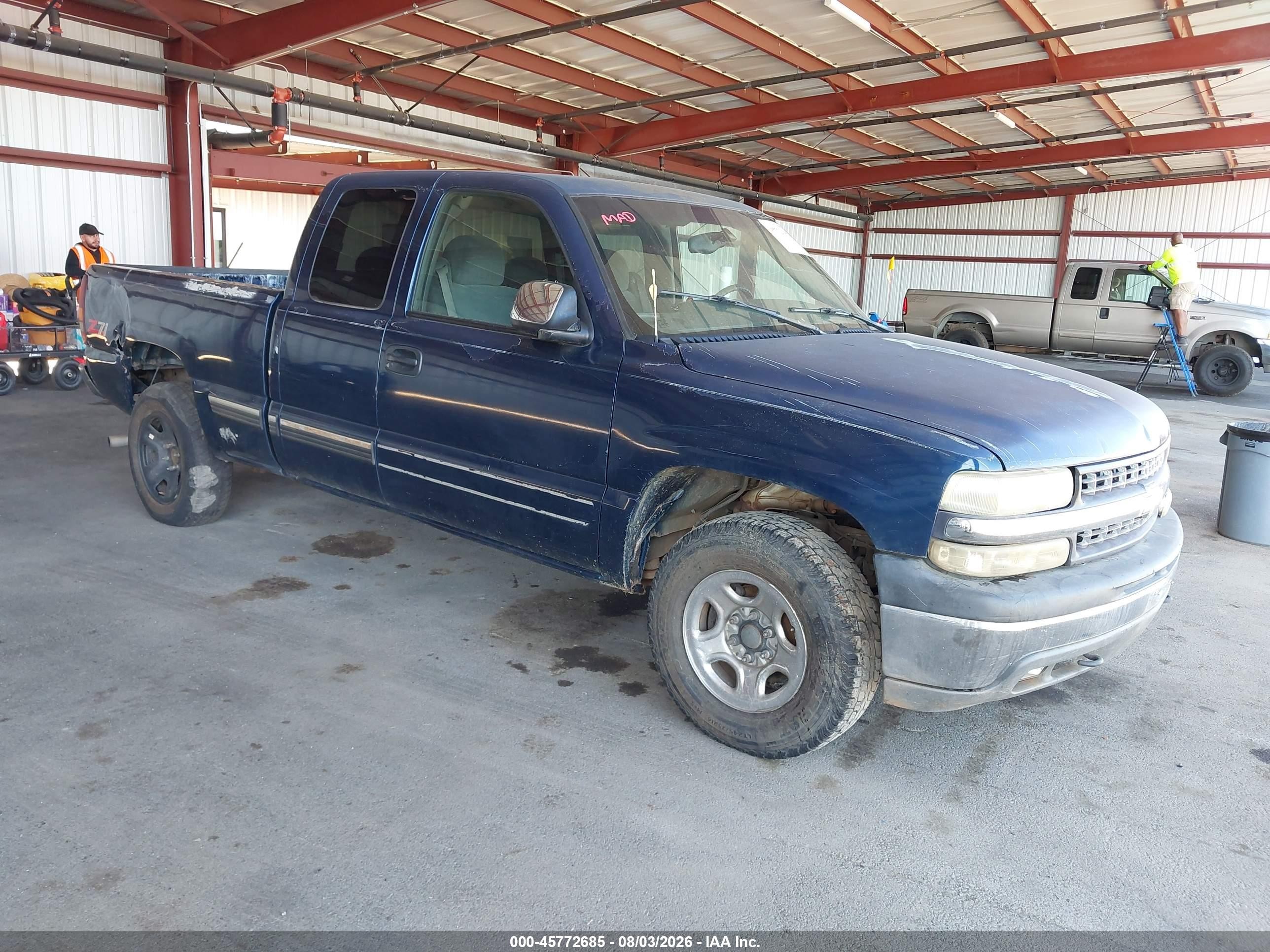 2000 Chevrolet Silverado 1500 Ls Синий vin: 1GCEK19T0YE306326
