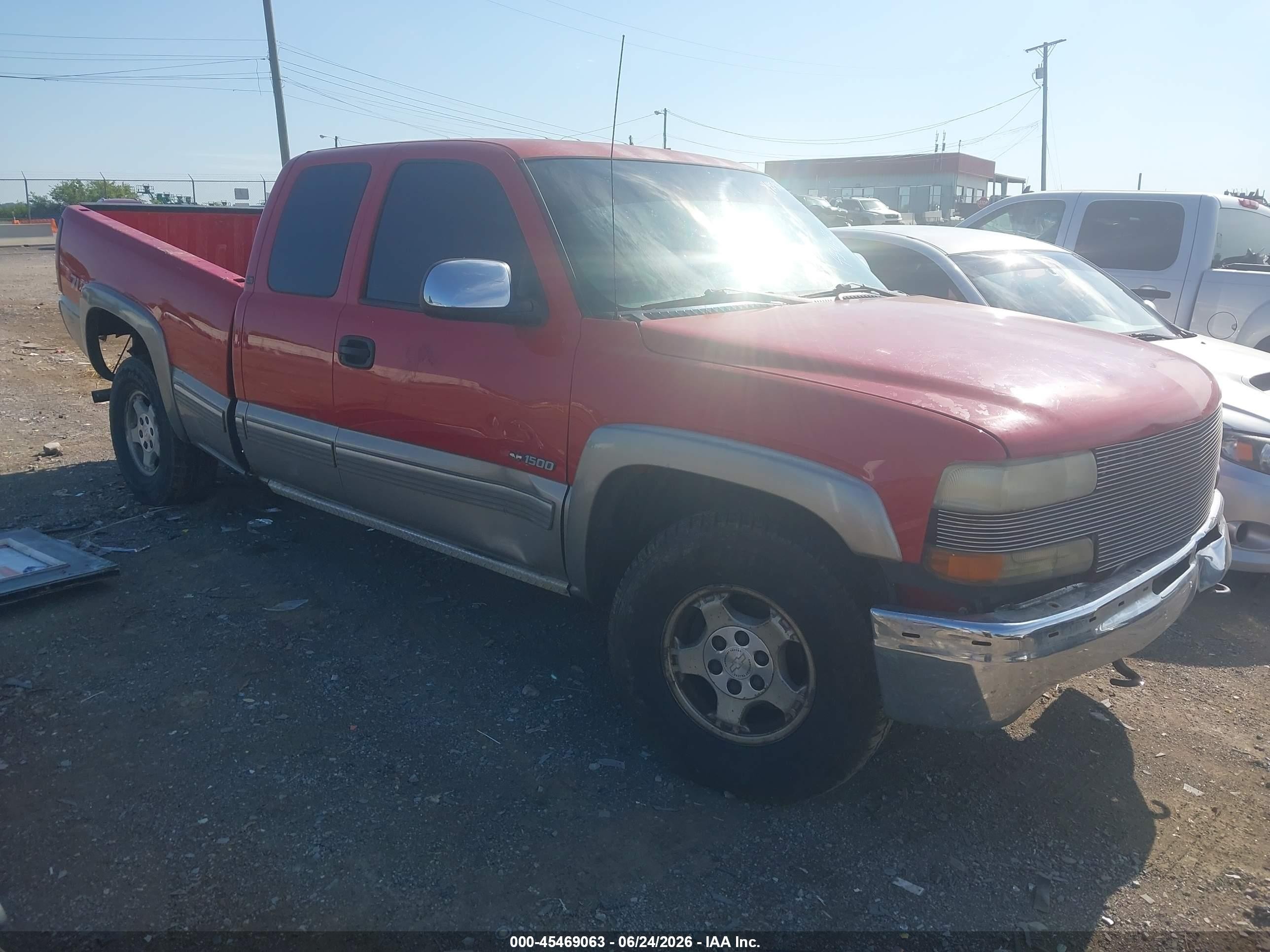 2000 Chevrolet Silverado 1500 Ls Red vin: 1GCEK19T0YE348771