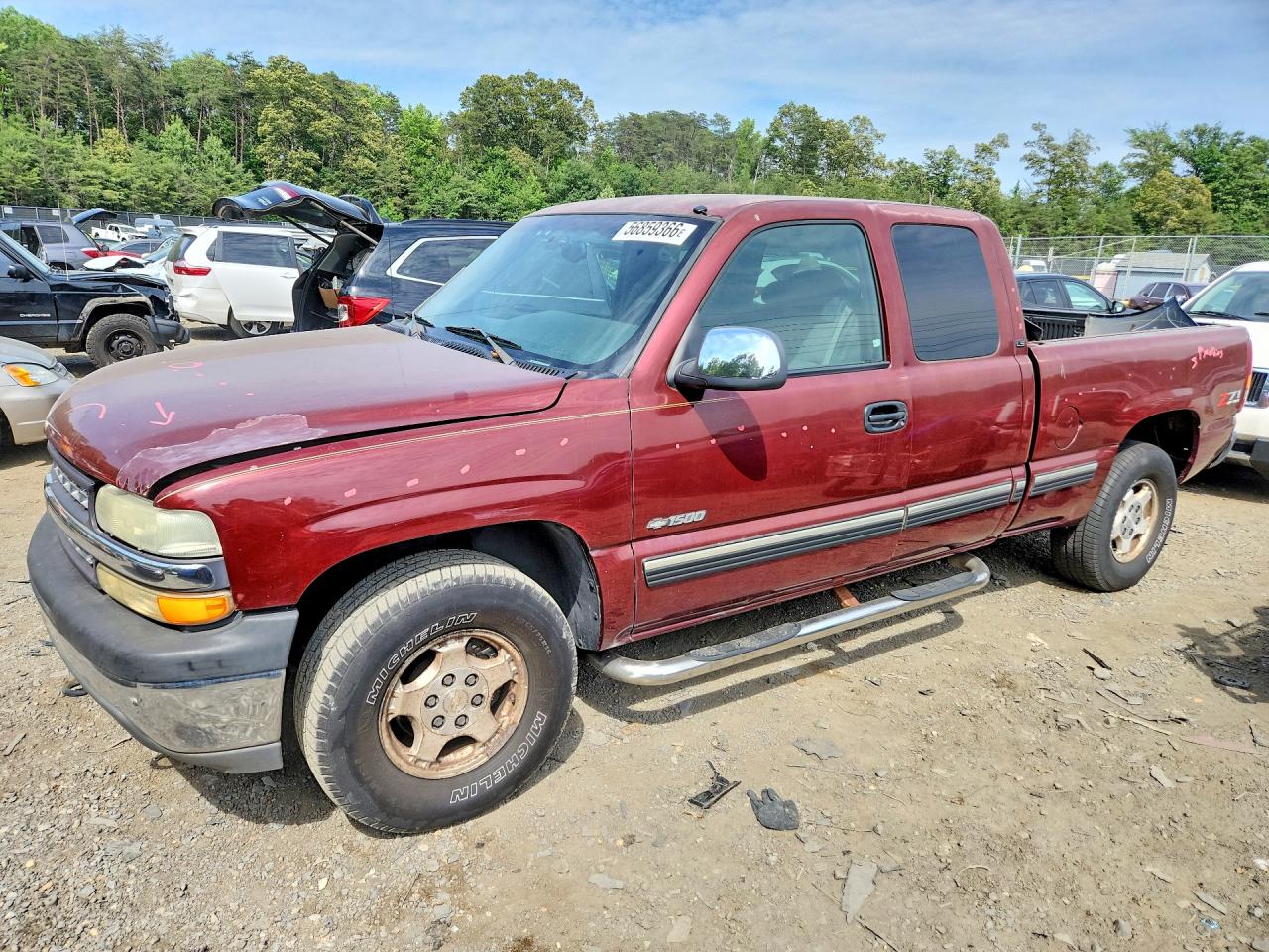 2001 Chevrolet Silverado K1500 Burgundy vin: 1GCEK19T11E187918
