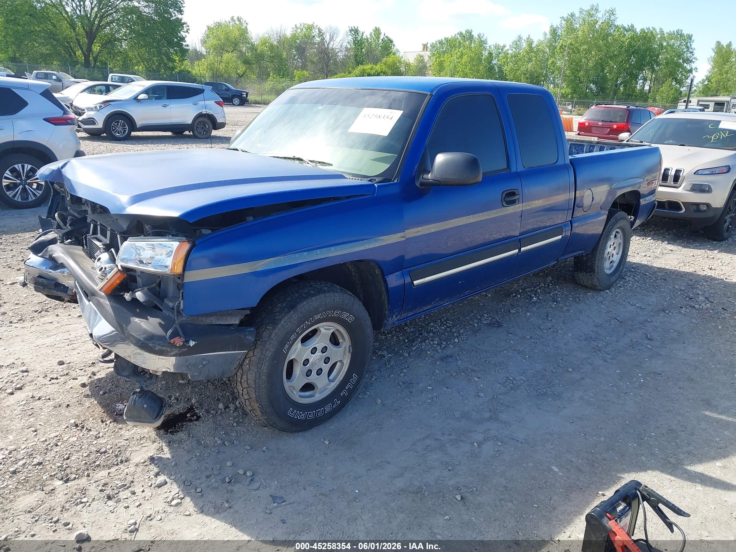 2004 Chevrolet Silverado 1500 Z71 Blue vin: 1GCEK19T14Z151322