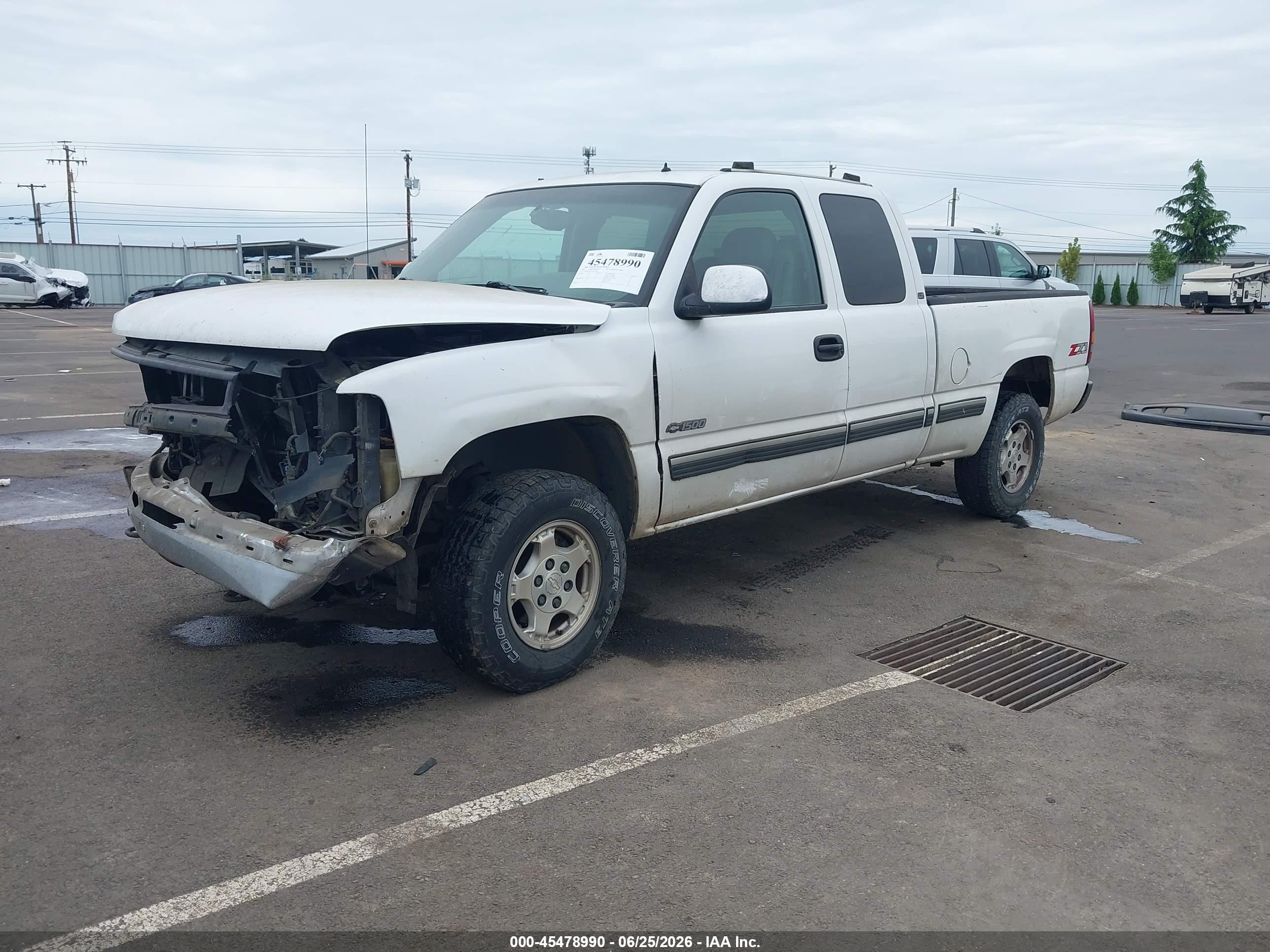 2001 Chevrolet Silverado 1500 Lt White vin: 1GCEK19T21E221784