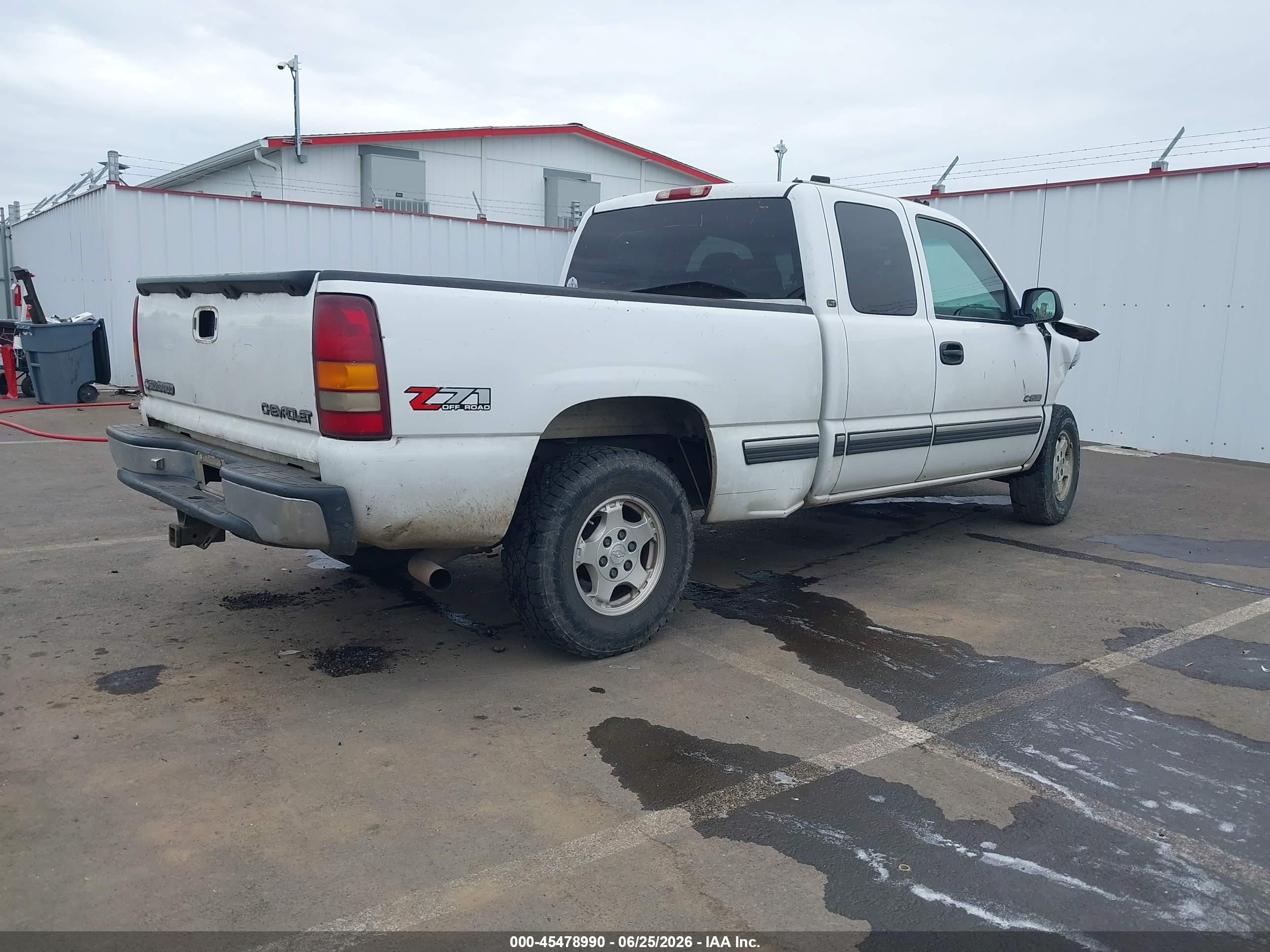 2001 Chevrolet Silverado 1500 Lt White vin: 1GCEK19T21E221784