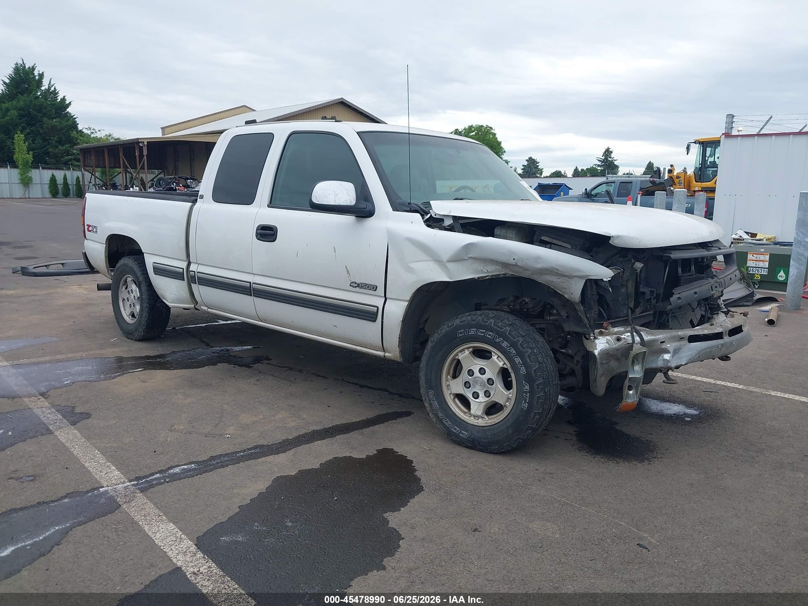 2001 Chevrolet Silverado 1500 Lt White vin: 1GCEK19T21E221784