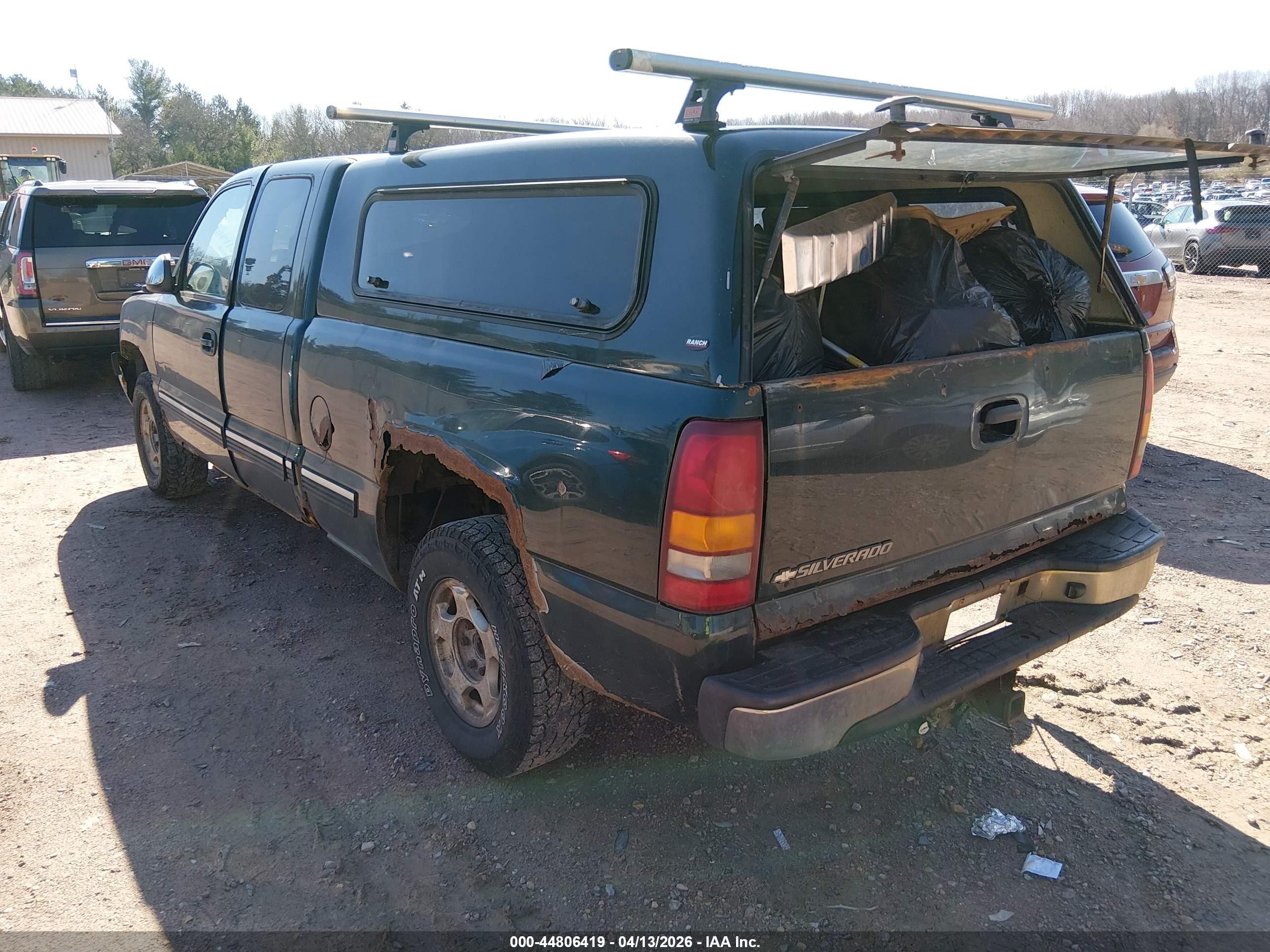 2002 Chevrolet Silverado 1500 Ls Green vin: 1GCEK19T22E257332