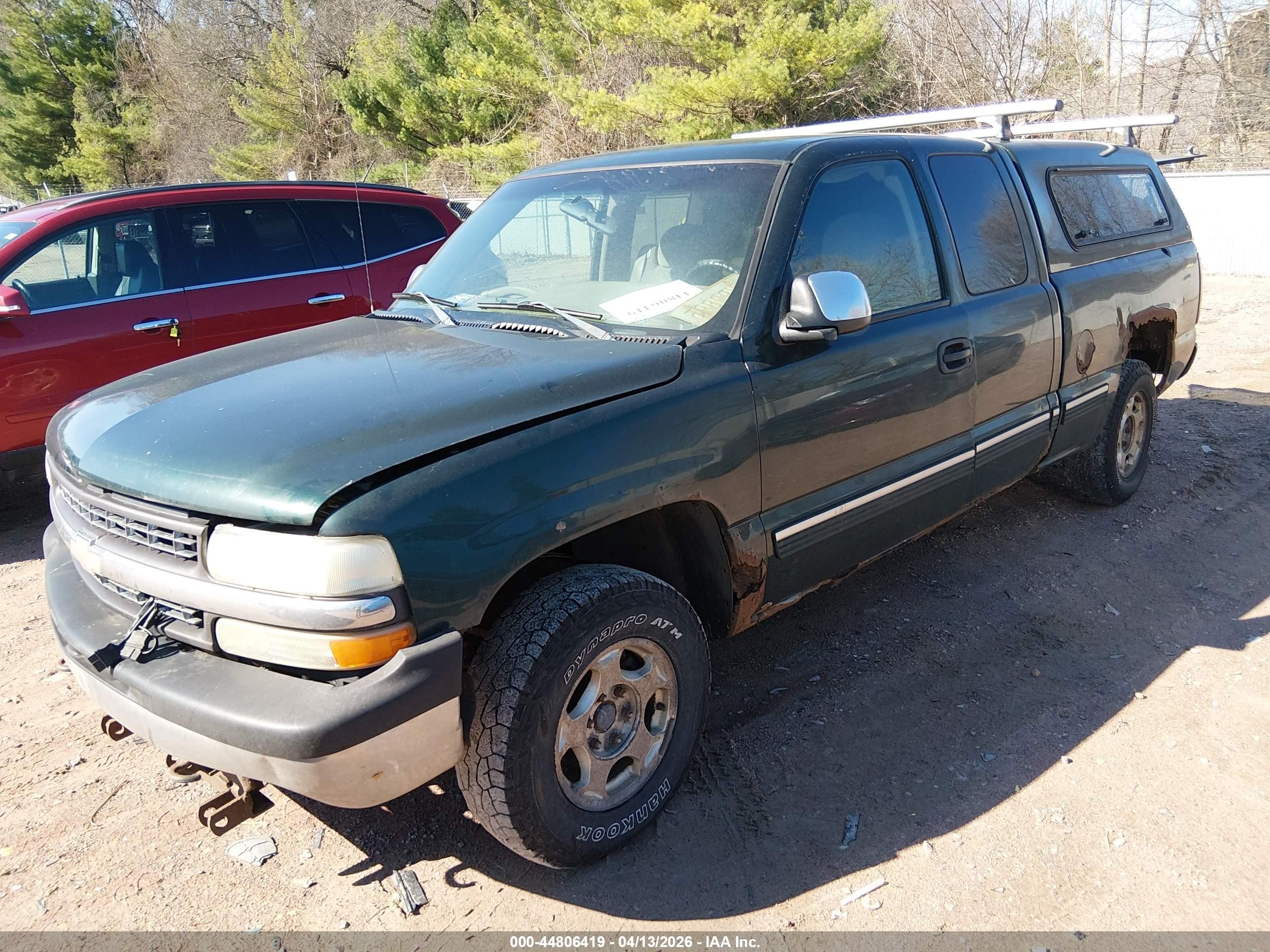 2002 Chevrolet Silverado 1500 Ls Green vin: 1GCEK19T22E257332