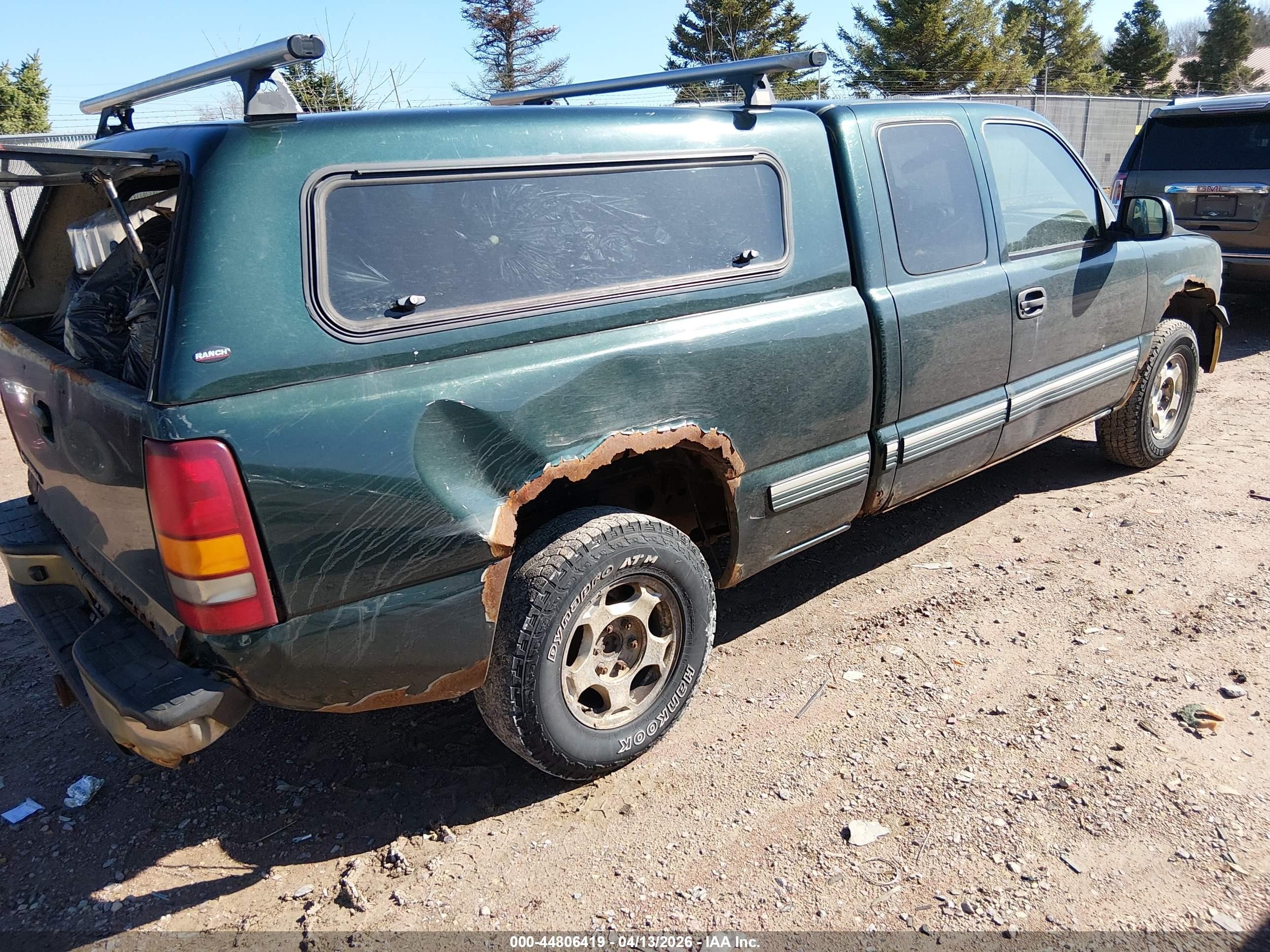 2002 Chevrolet Silverado 1500 Ls Green vin: 1GCEK19T22E257332