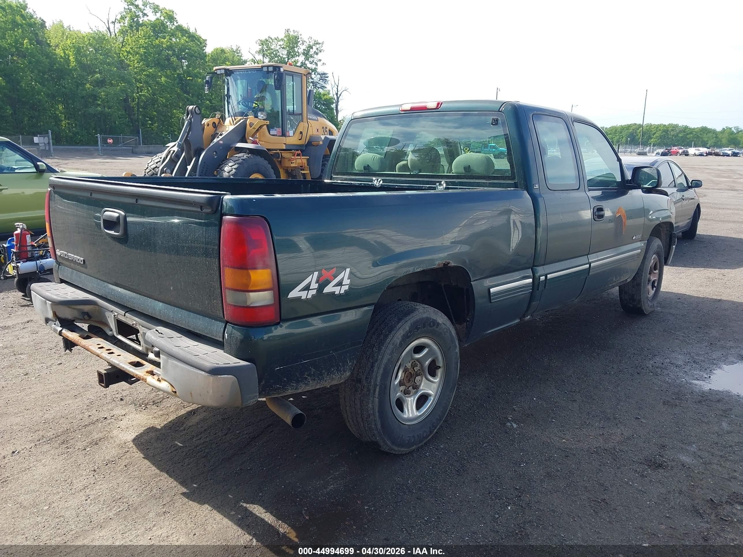2002 Chevrolet Silverado 1500 Ls Green vin: 1GCEK19T22Z233119