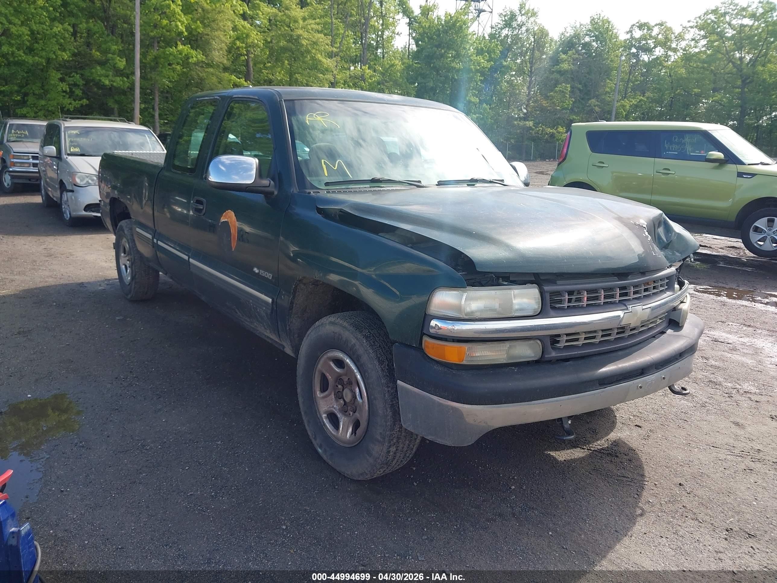 2002 Chevrolet Silverado 1500 Ls Green vin: 1GCEK19T22Z233119