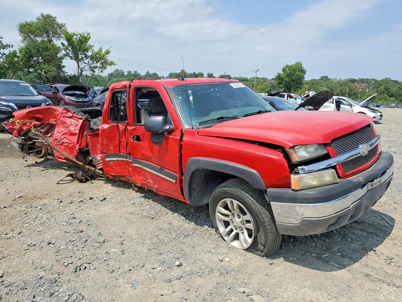 2004 Chevrolet Silverado K1500 Red vin: 1GCEK19T24E213737