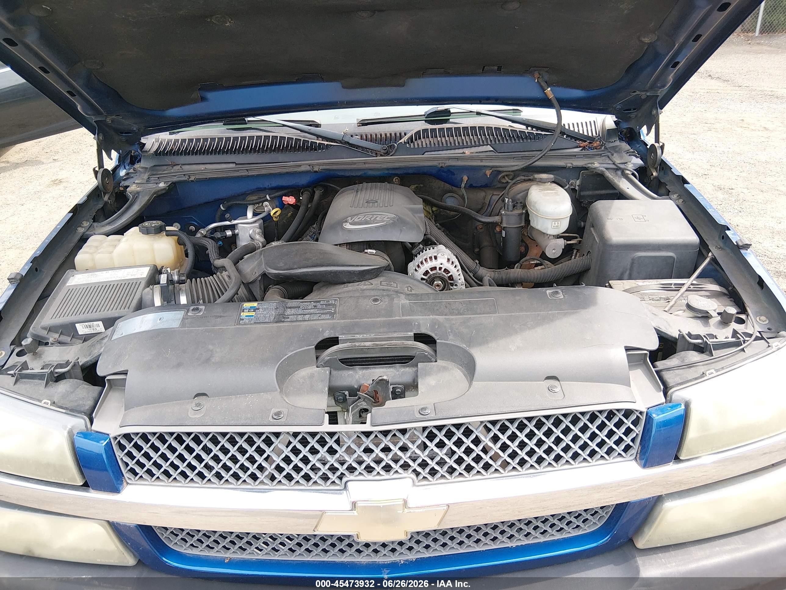 2004 Chevrolet Silverado 1500 Ls Blue vin: 1GCEK19T24E249783