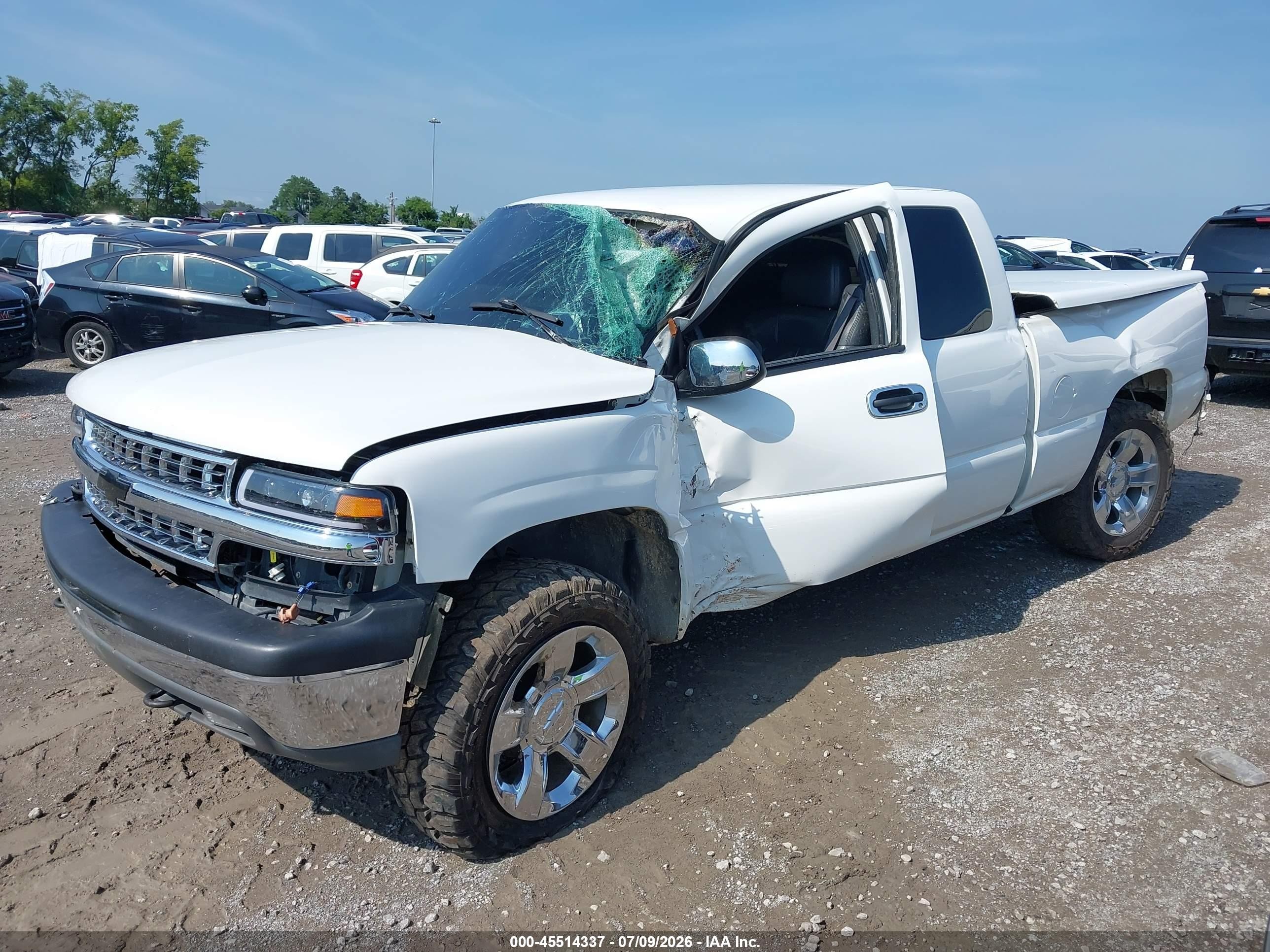 1999 Chevrolet Silverado 1500 Lt White vin: 1GCEK19T2XE162129