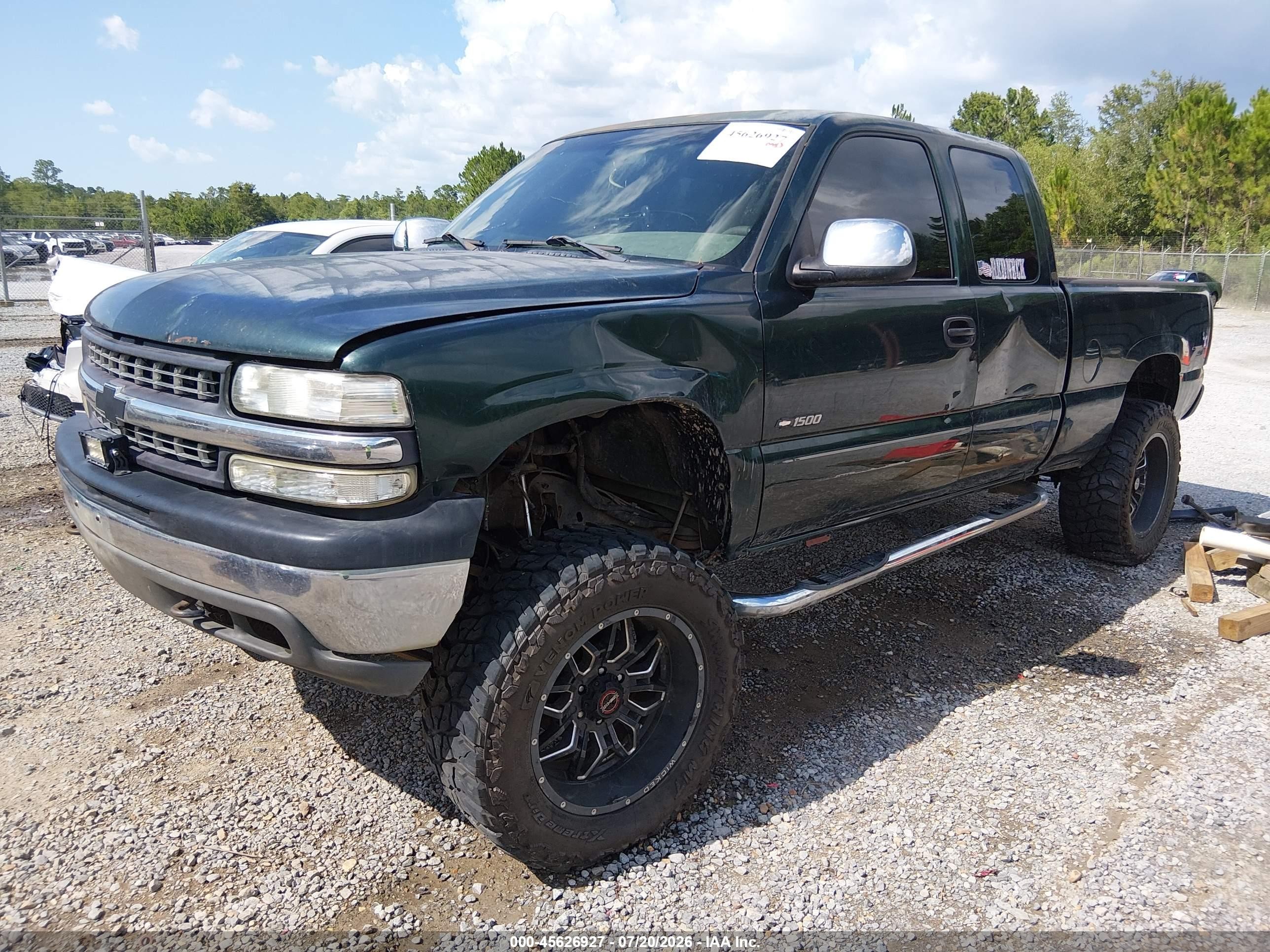 2002 Chevrolet Silverado 1500 Ls Green vin: 1GCEK19T32E166912