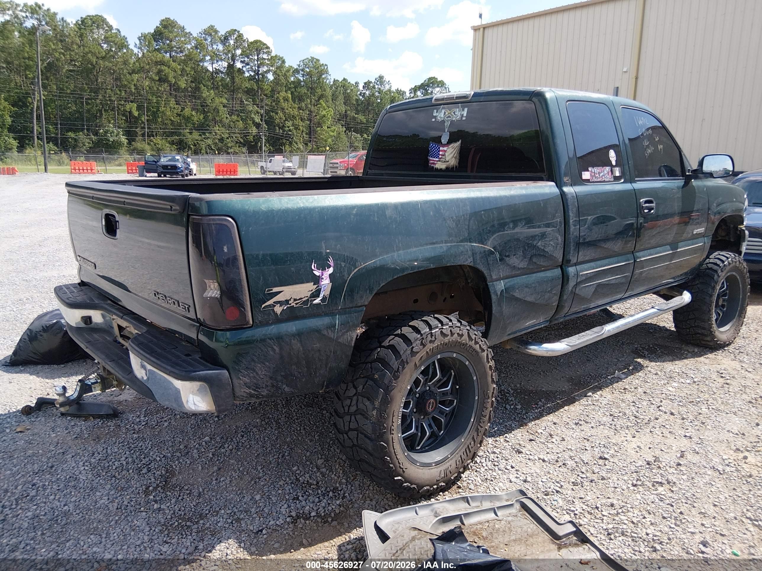 2002 Chevrolet Silverado 1500 Ls Green vin: 1GCEK19T32E166912