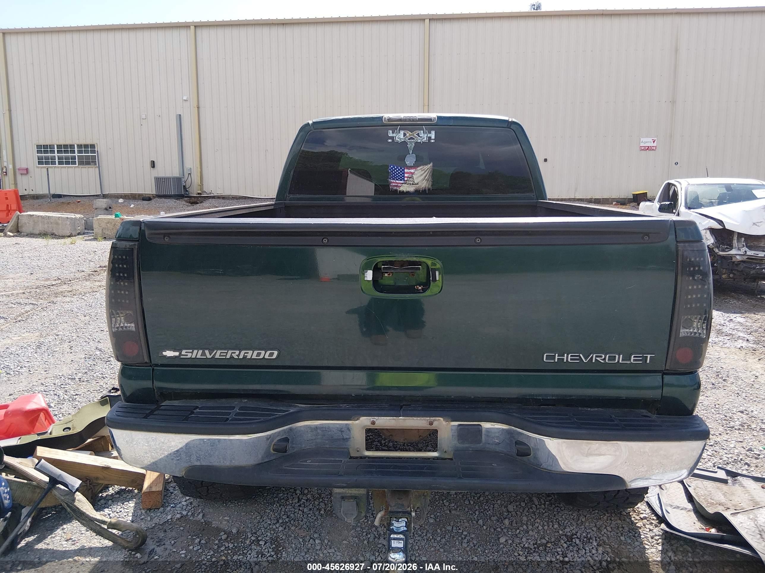 2002 Chevrolet Silverado 1500 Ls Green vin: 1GCEK19T32E166912