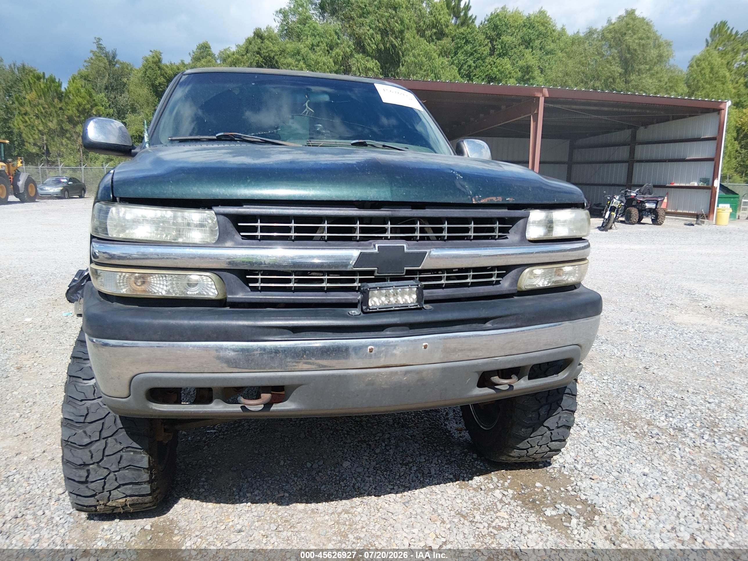 2002 Chevrolet Silverado 1500 Ls Green vin: 1GCEK19T32E166912