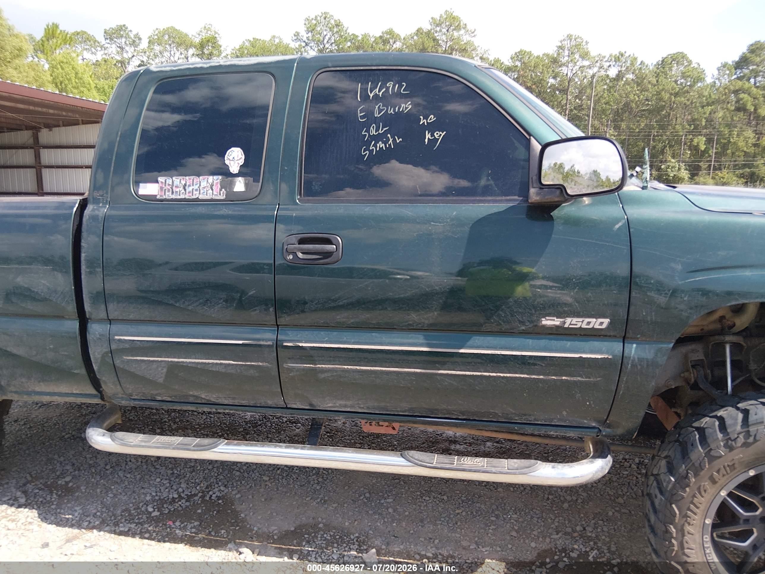 2002 Chevrolet Silverado 1500 Ls Green vin: 1GCEK19T32E166912