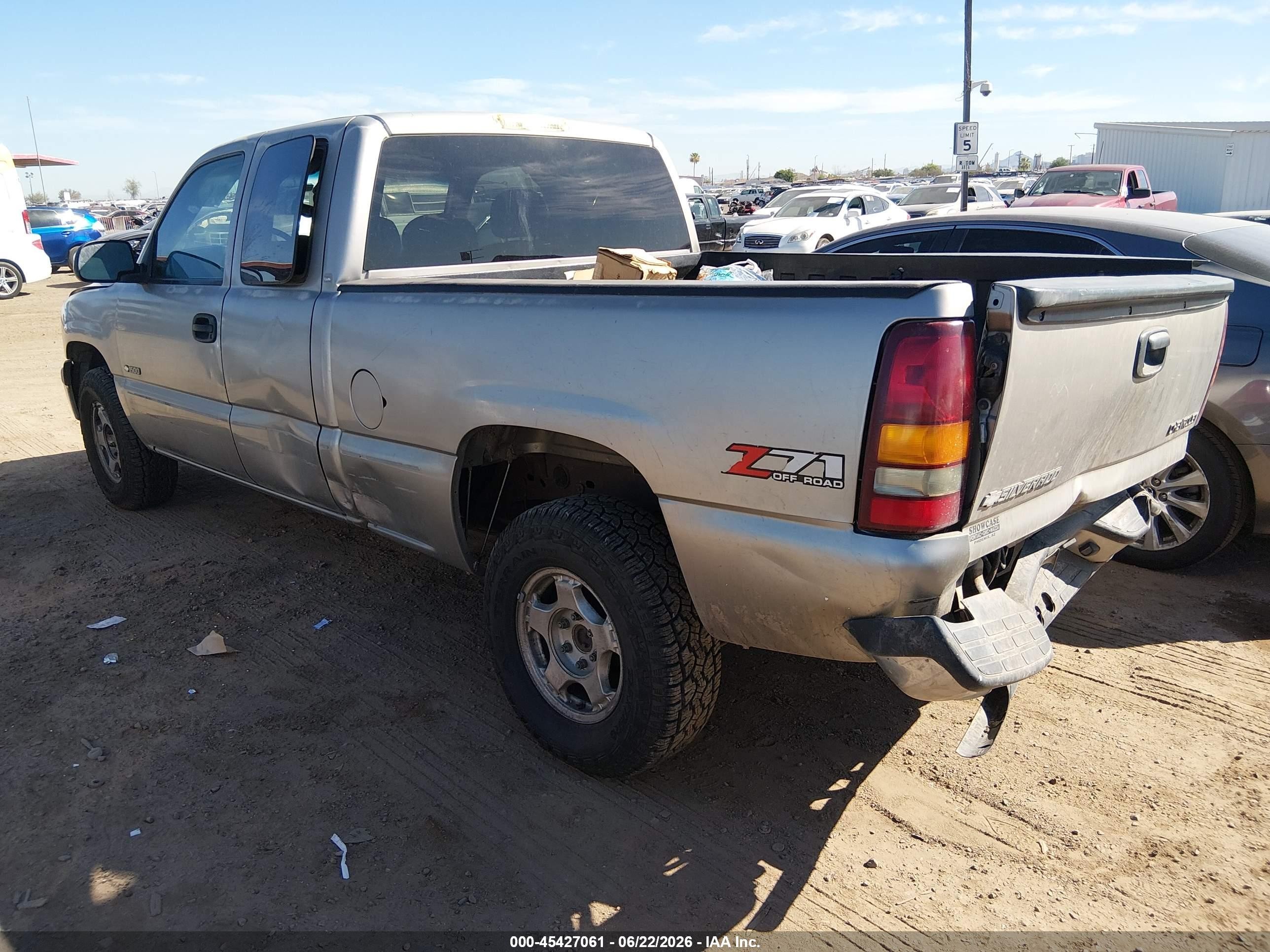 2002 Chevrolet Silverado 1500 Ls Silver vin: 1GCEK19T32E186187