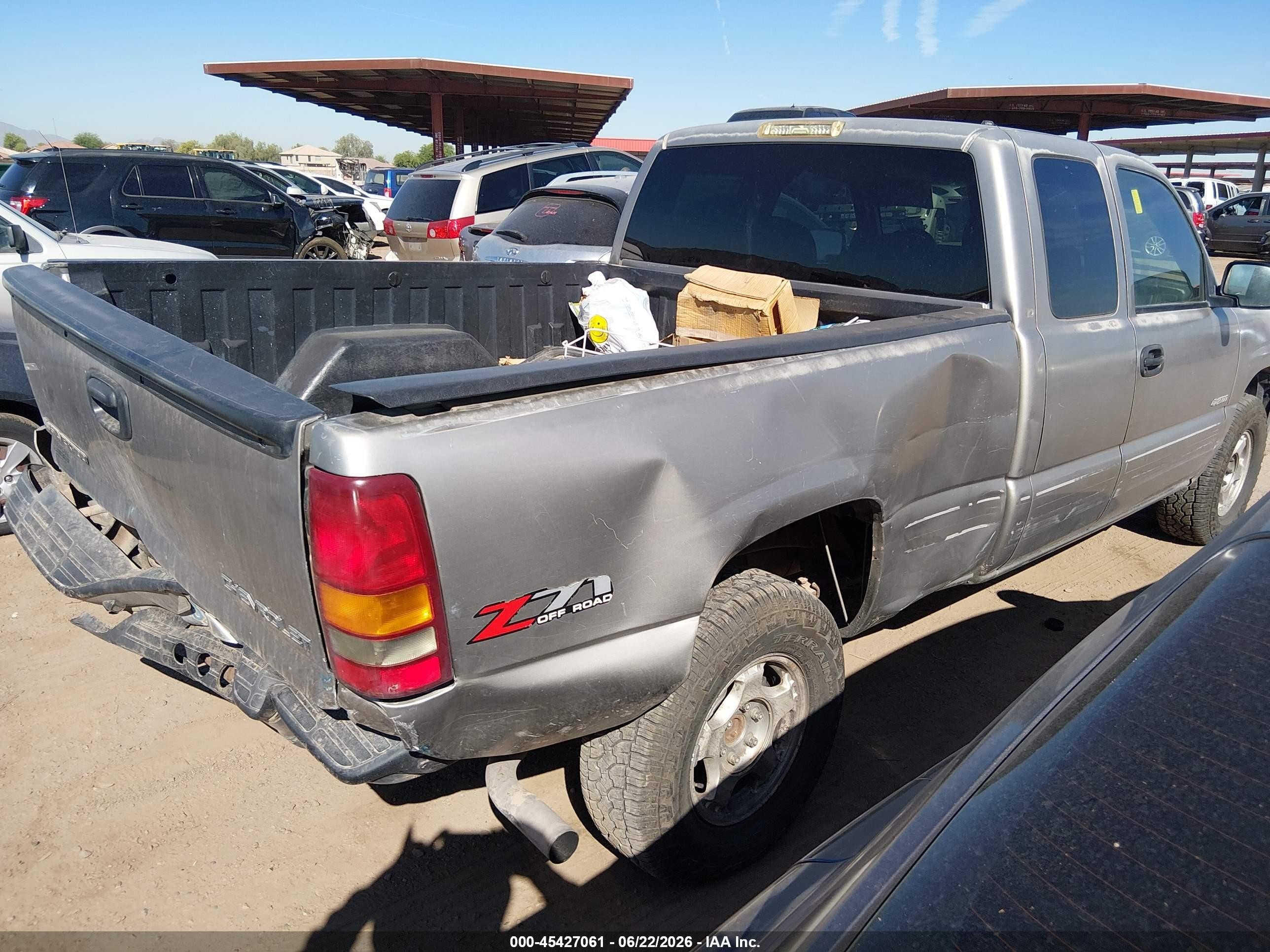 2002 Chevrolet Silverado 1500 Ls Silver vin: 1GCEK19T32E186187