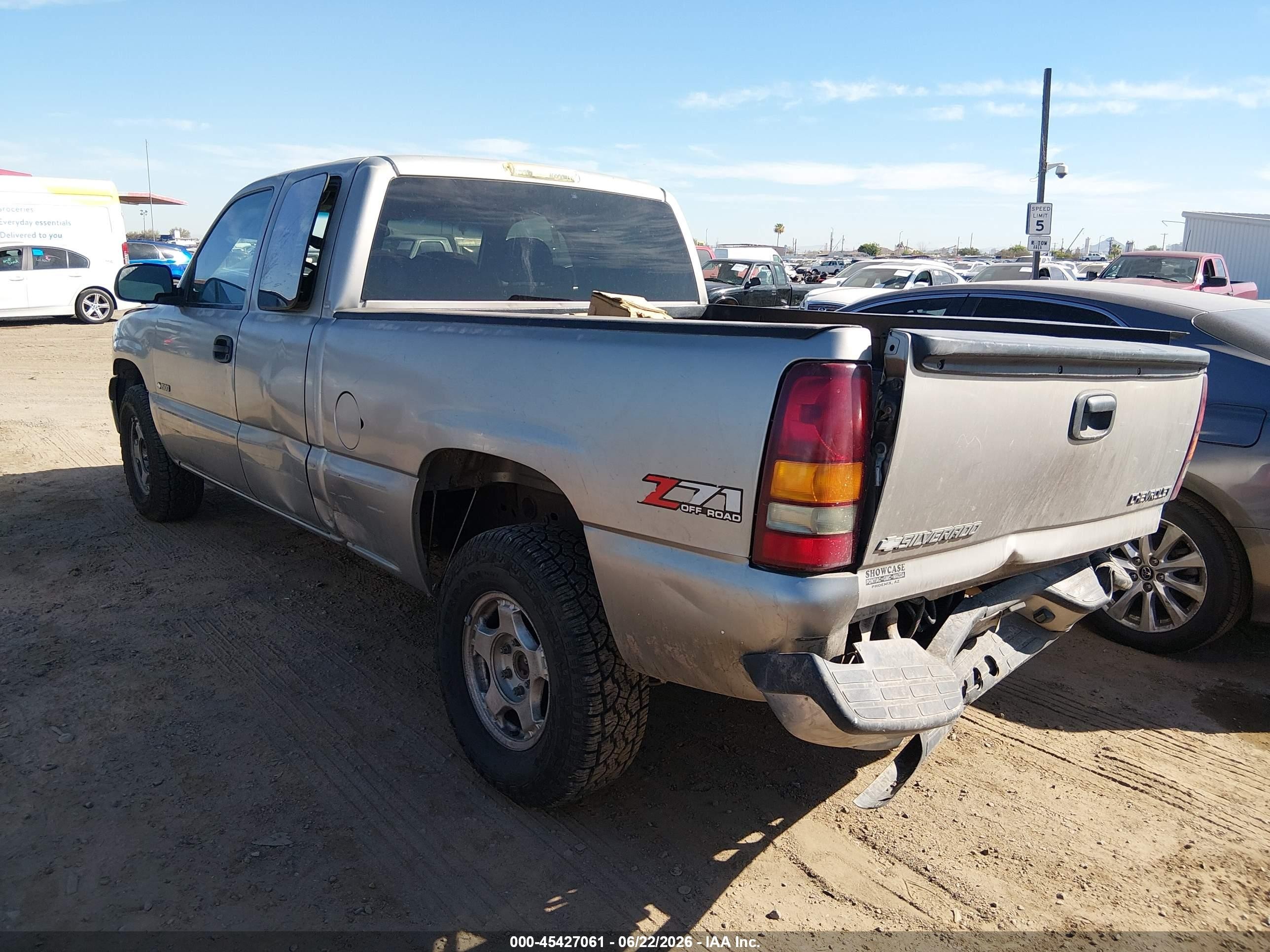 2002 Chevrolet Silverado 1500 Ls Silver vin: 1GCEK19T32E186187