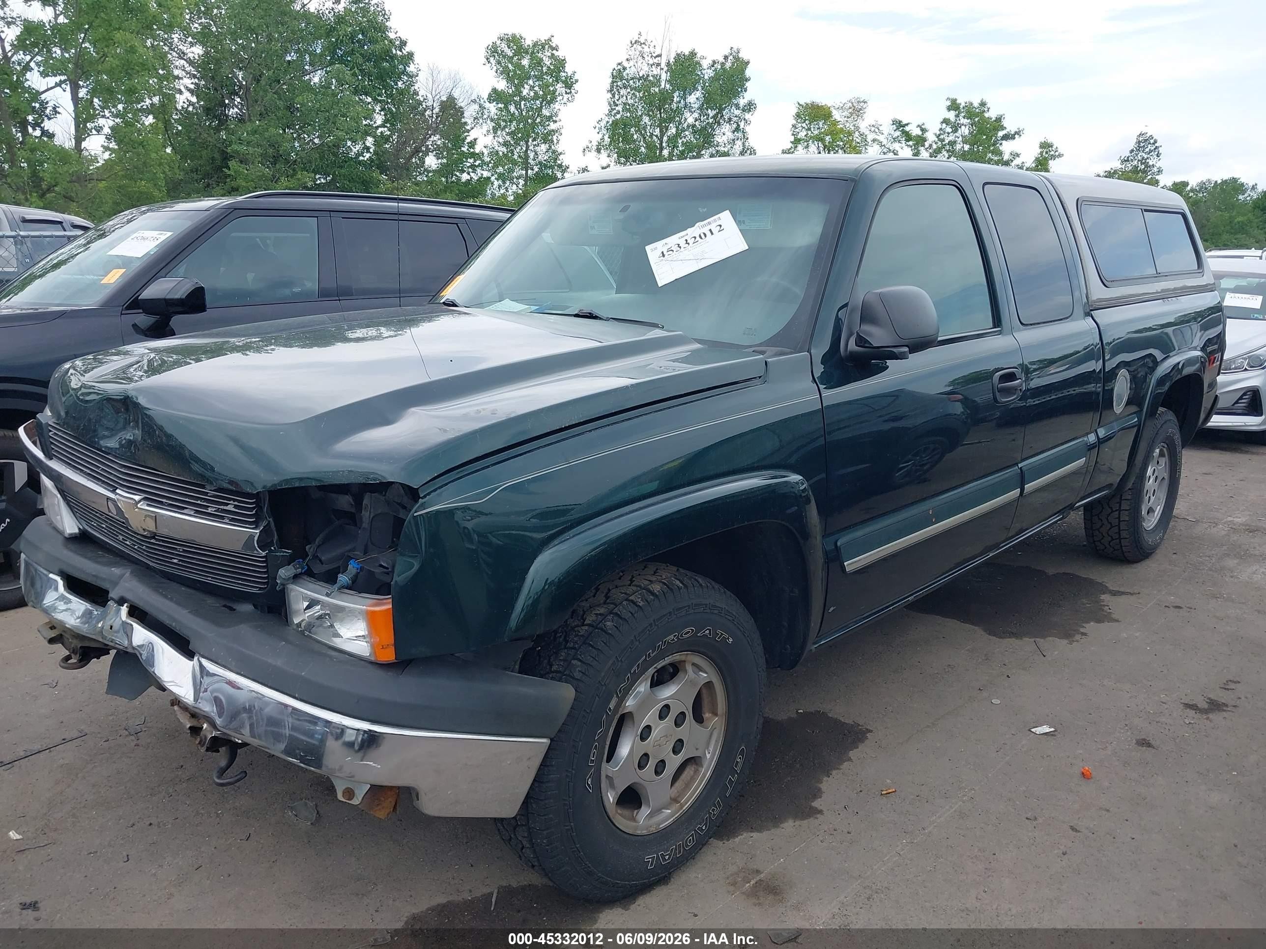 2003 Chevrolet Silverado 1500 Ls Green vin: 1GCEK19T33E193402